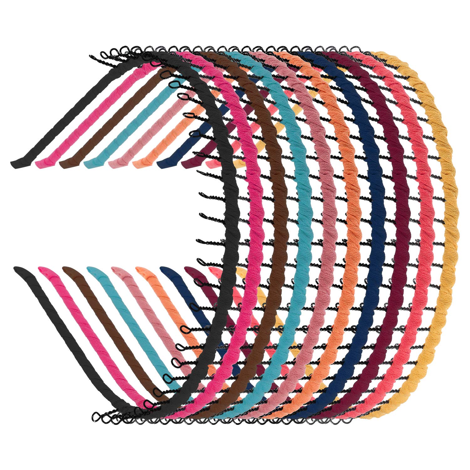 Zhanmai 10-Pack Unisex Metal Hairbands with Teeth Comb - Hair Hoop Headbands for Men & Women - Perfect for Styling, Sports, and Everyday Use