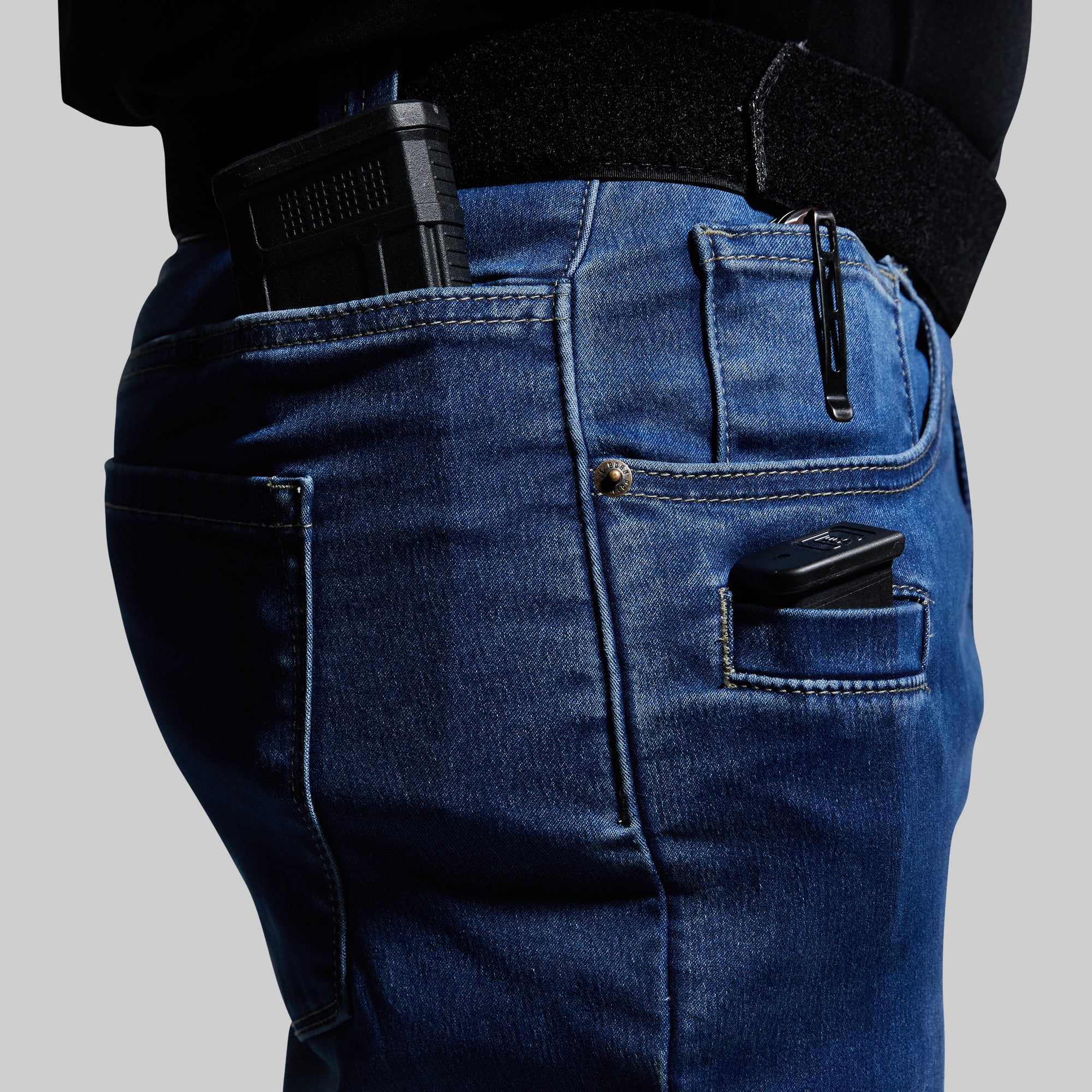 FLEX Recon Straight Leg Jeans for Men - Dark Wash Denim Pants, Comfortable & Durable Stretch Fit - Perfect for Casual Wear, Work & Everyday Outfits