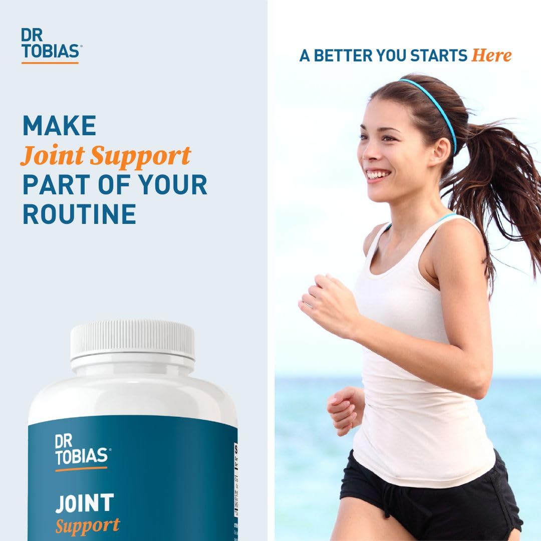 Dr. Tobias Joint Support Supplement with Glucosamine, Chondroitin & MSM - Extra Strength Joint Pain Relief for Men & Women - Supports Connective Tissue, Function & Flexibility - 240 Capsules - Ideal for Active Lifestyles, Sports & Arthritis Support