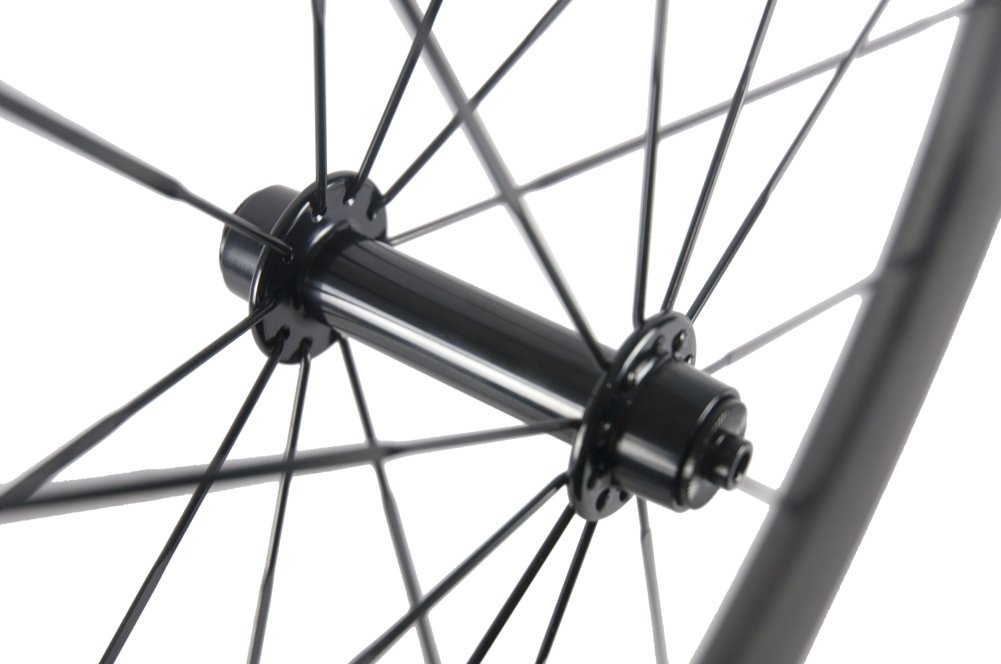 Lightweight Carbon Fiber Road Bike Wheelset - 50mm Deep Section Clincher Wheels - 700c Racing Bike Wheels for Speed & Performance - Perfect for Triathlon, Road Racing & Endurance Cycling