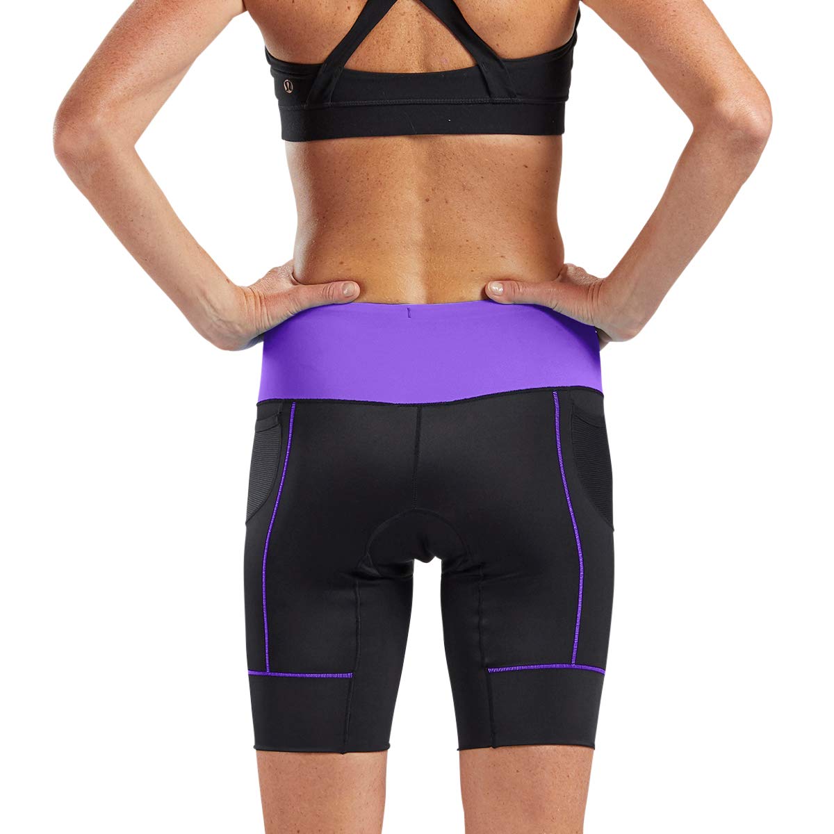 Zoot Women’s Core 8-Inch Tri Shorts - Quick Dry Performance Triathlon Shorts with Cycling Chamois Pad, Pockets & UPF 50+ Fabric - Ideal for Triathlon Training, Cycling & Running