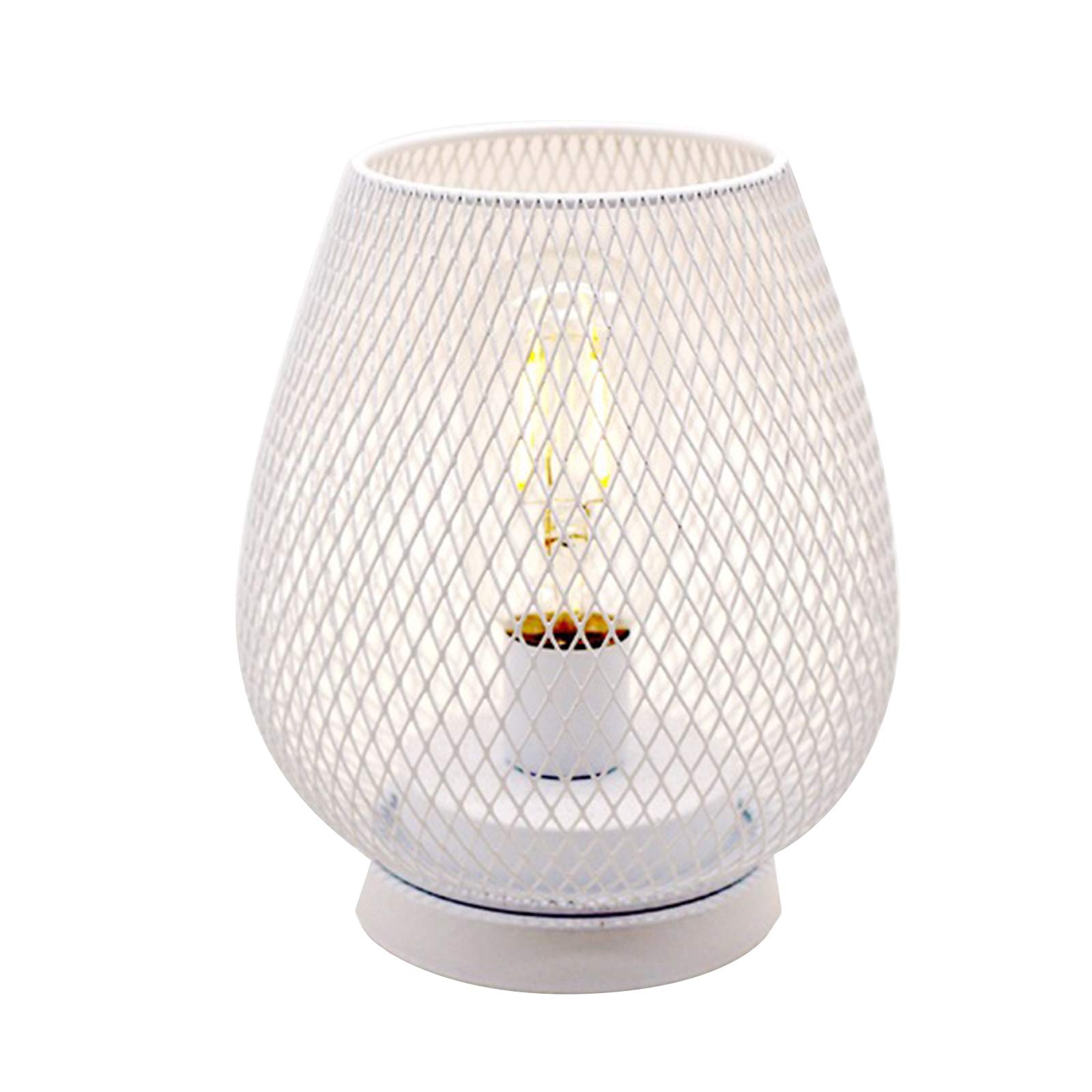 Vintage Iron Birdcage Table Lamp - Minimalist Hollow Design Desk Light for Reading & Bedroom Night Light | Perfect for Home Office, Living Room & Bedside Decor