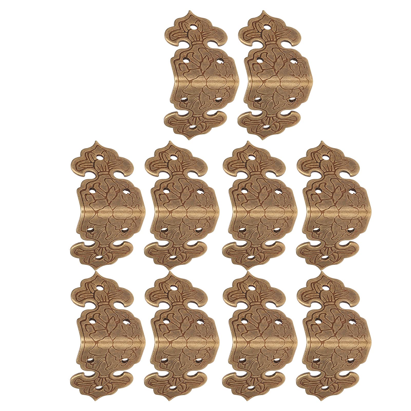 10-Pack Bronze Furniture Edge Protectors - Corner Guards for Cabinets, Wooden Boxes & Jewelry Gift Packaging - Home Decor & Child Safety Solution for Sharp Edges