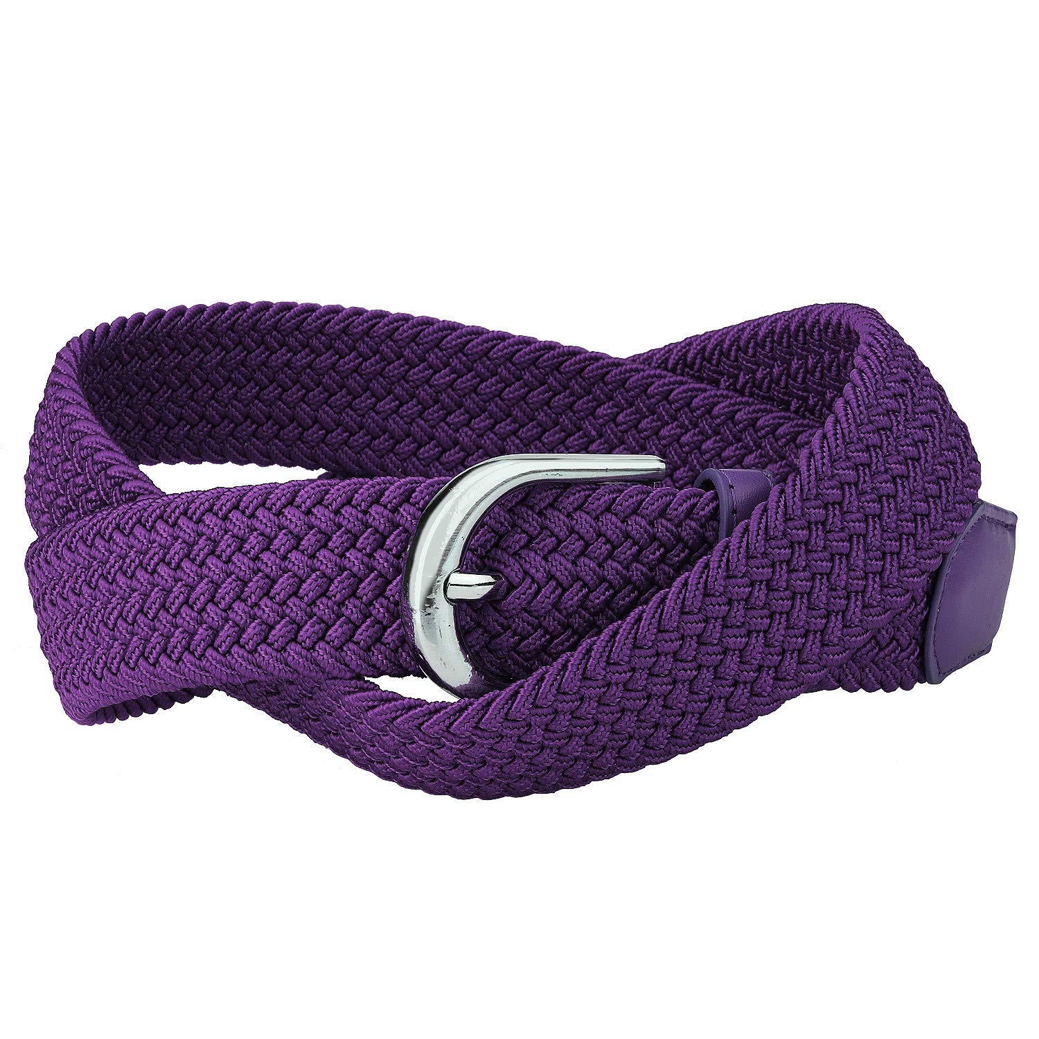 Falari Stretch Braided Belt for Men & Women - Elastic Canvas Fabric Woven Belt with No Holes - Perfect for Casual Wear, Jeans, Pants & Outdoor Activities
