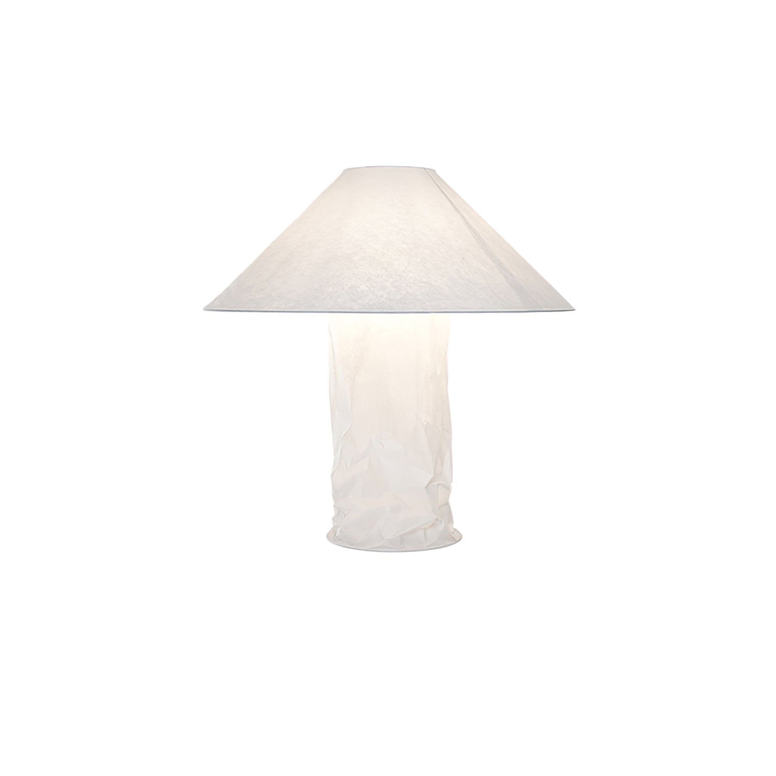 Crinkle Paper Table Lamp - Modern Decorative LED Light for Bedroom, Living Room & Office - Eco-Friendly Home Decor Gift Idea