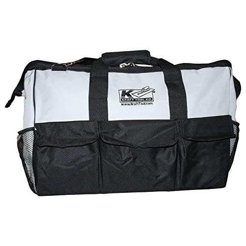 Kraft Tool WL103 Professional Nylon Tool Bag - Durable Construction for Electricians, Plumbers & Handymen - Perfect for Job Sites, Home Repairs & DIY Projects