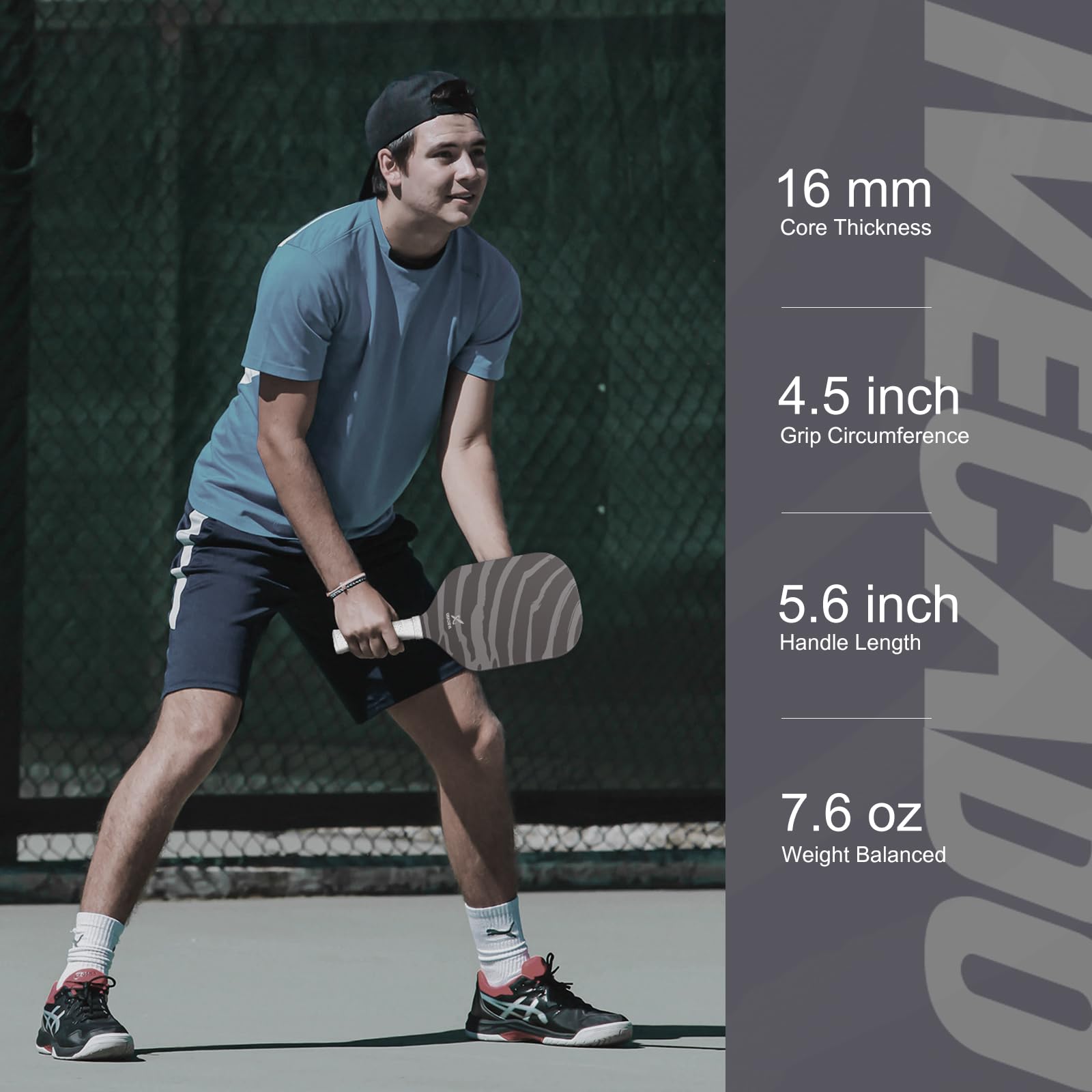IVECADO 2024 Carbon Fiber Pickleball Paddle - Edgeless Thermoformed Design with 16mm Honeycomb Core, Elongated Shape for Men & Women | Perfect for Tournament Play & Recreational Games