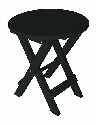 A&L Furniture Poly Coronado 30-Inch Round Folding Bistro Table - Outdoor Patio, Garden, Balcony Dining Set for Small Spaces