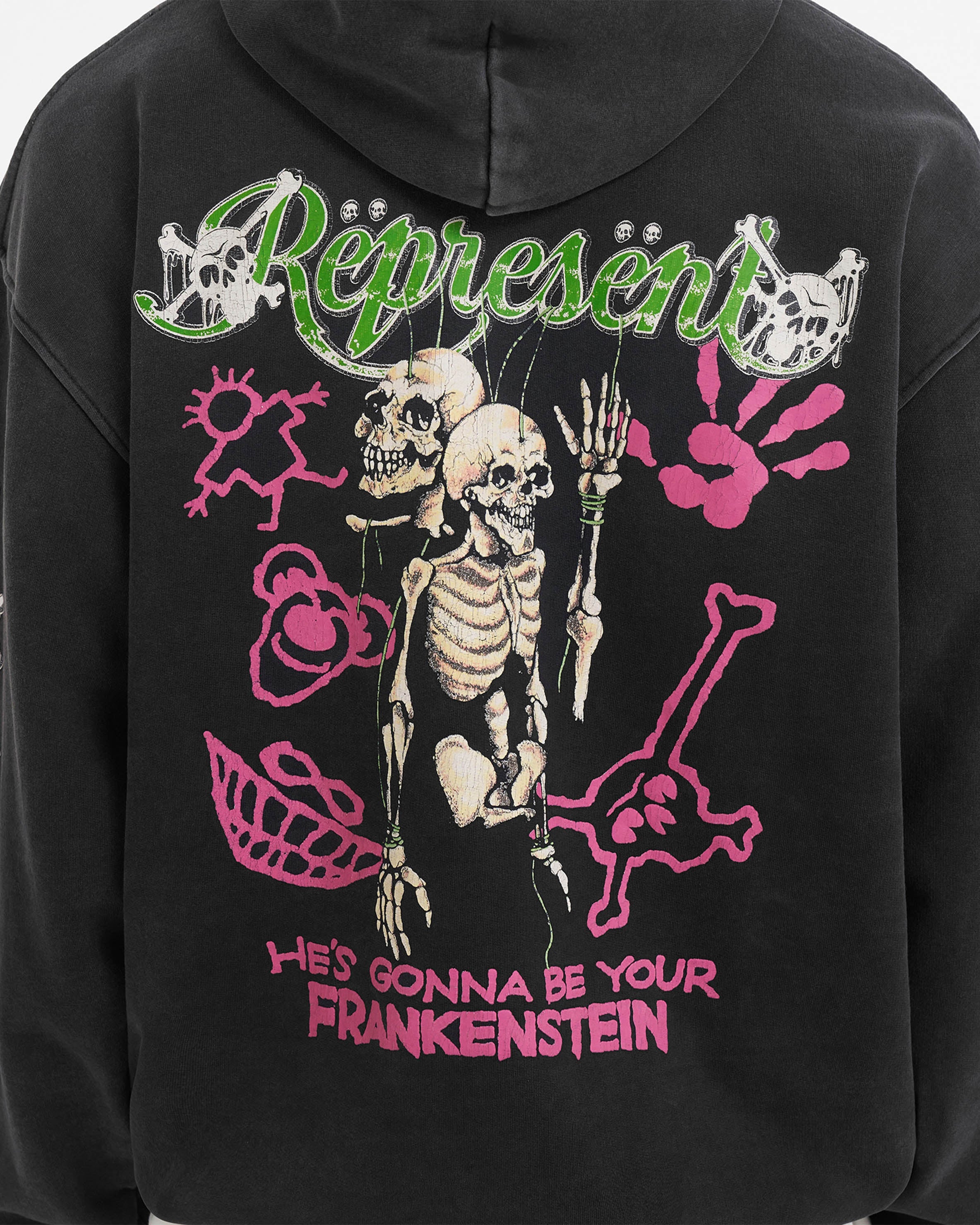 Represent x Mötley Crüe™️ Without You Hoodie - Vintage Black Rock Band Merch | Perfect for Concerts, Streetwear & Casual Outfits