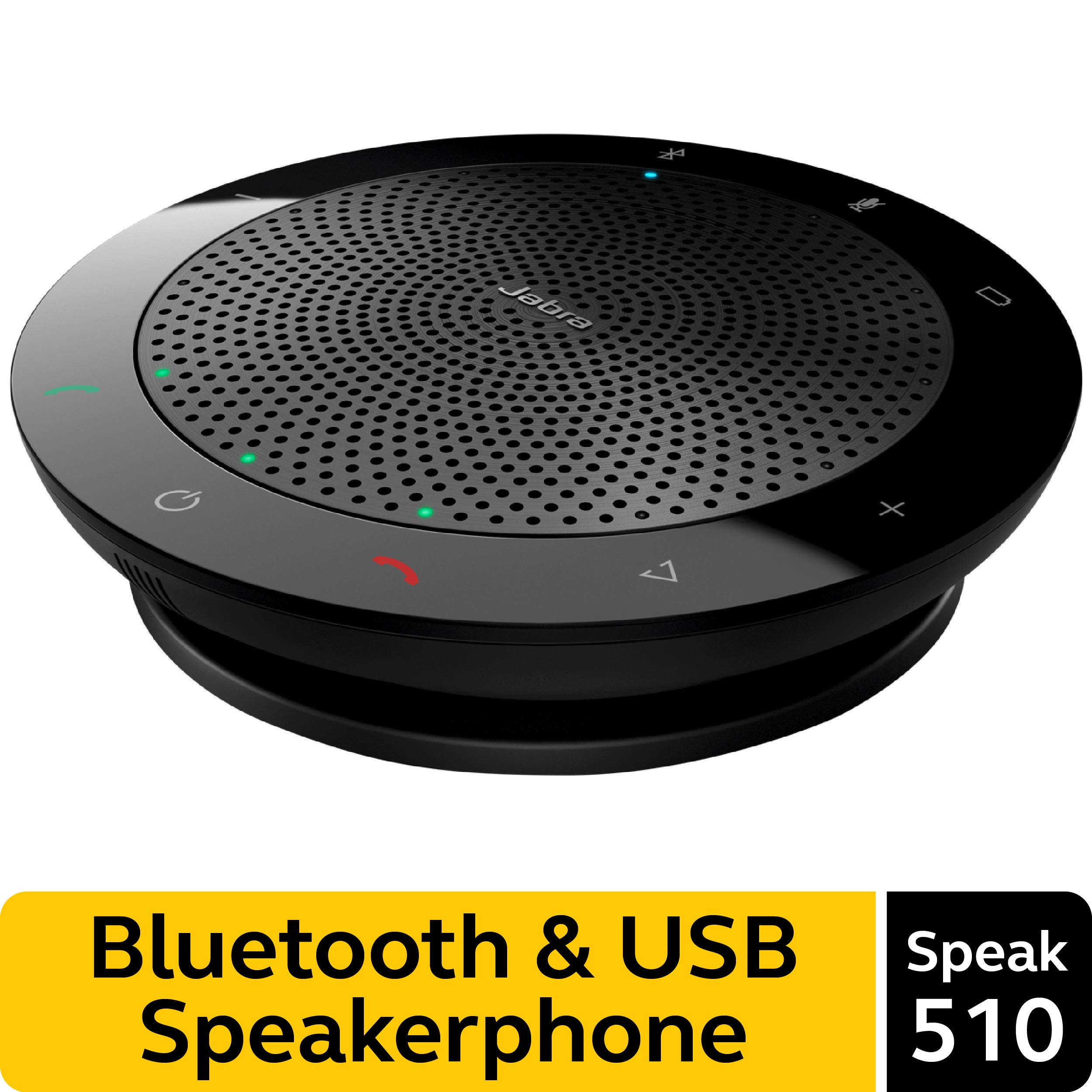 Jabra Speak 510 Wireless Bluetooth Speaker with Crystal Clear Sound - Portable USB Speakerphone for Conference Calls, Softphone & Mobile Meetings - Perfect for Home Office, Remote Work & Business Travel