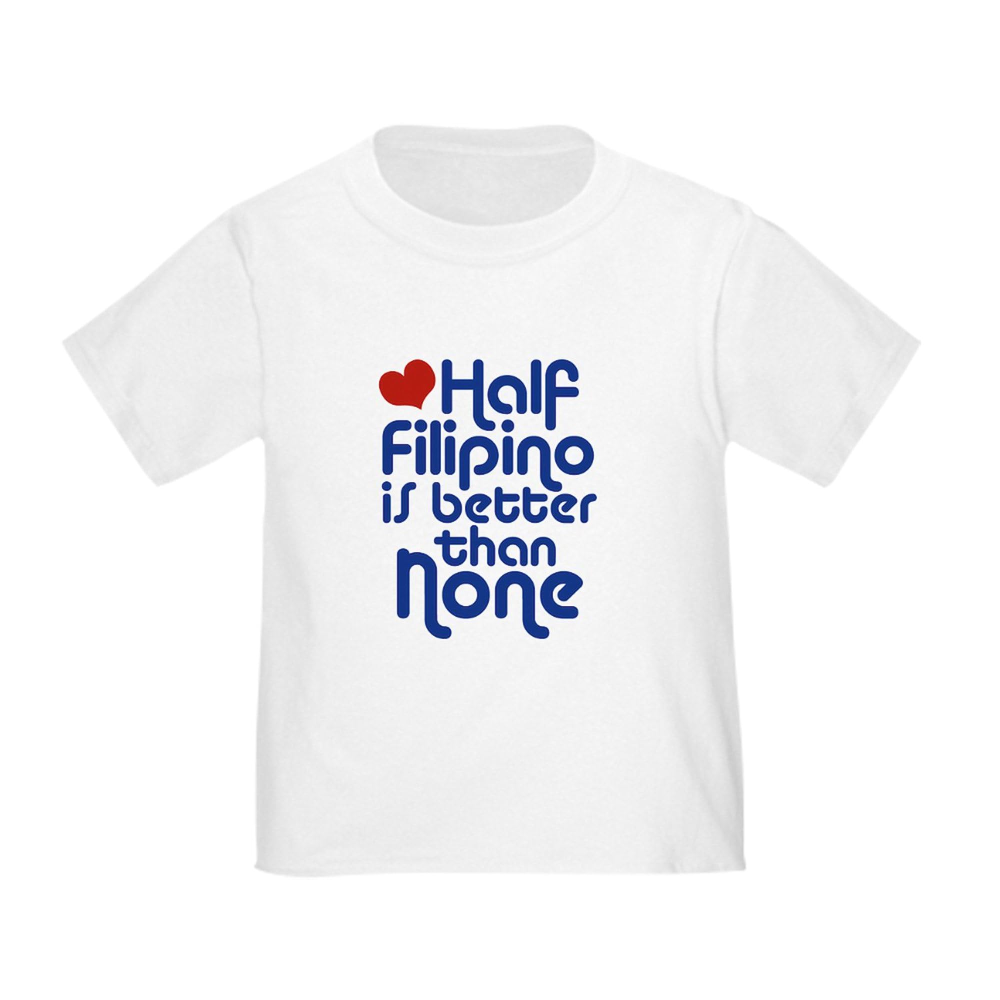 Half Filipino Toddler T-Shirt - Cute Graphic Tee for Kids 100% Cotton | Perfect for Family Photos, Cultural Events & Playdates