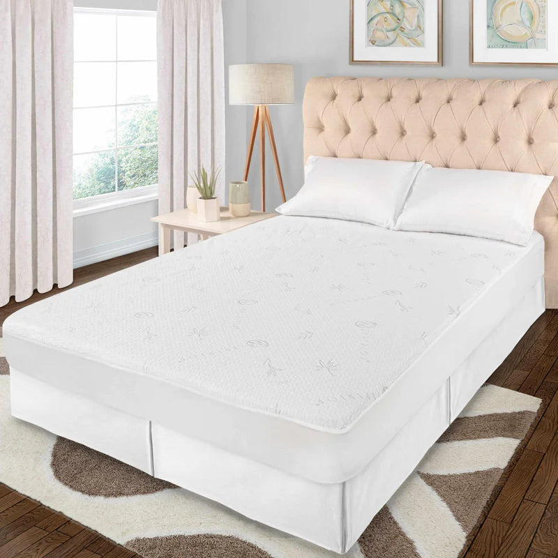 Hypoallergenic Bamboo Rayon Blend Waterproof Mattress Protector - Breathable & Soft for Allergy Relief, Ideal for Kids, Adults & Sensitive Skin (Bedroom, Nursery, Guest Room)