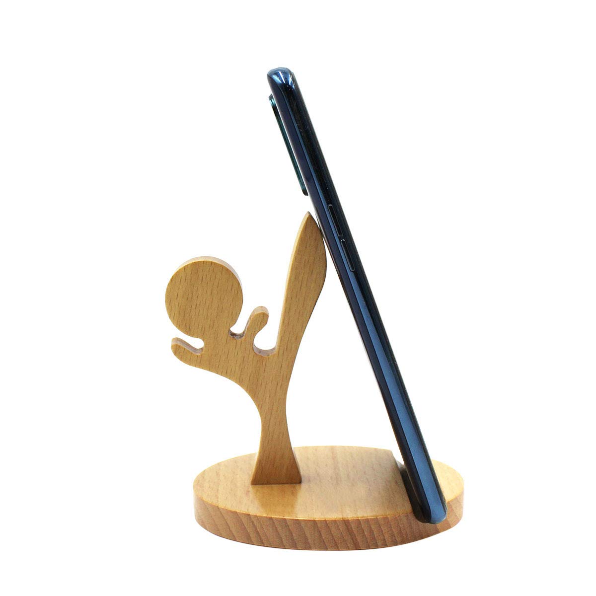 Wooden Cartoon Animal Phone Stand - Universal Smartphone Holder for Desk, Compatible with All Mobile Phones | Perfect for Office, Home Decor & Gift Giving