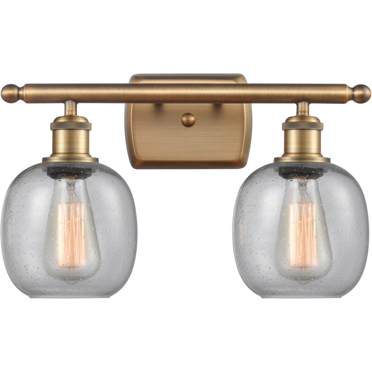 Innovations 516-2W-BB-G104-LED Belfast 2 Light Bathroom Vanity Fixture - Brushed Brass Finish - Ballston Collection - Perfect for Modern Bathrooms & Powder Rooms