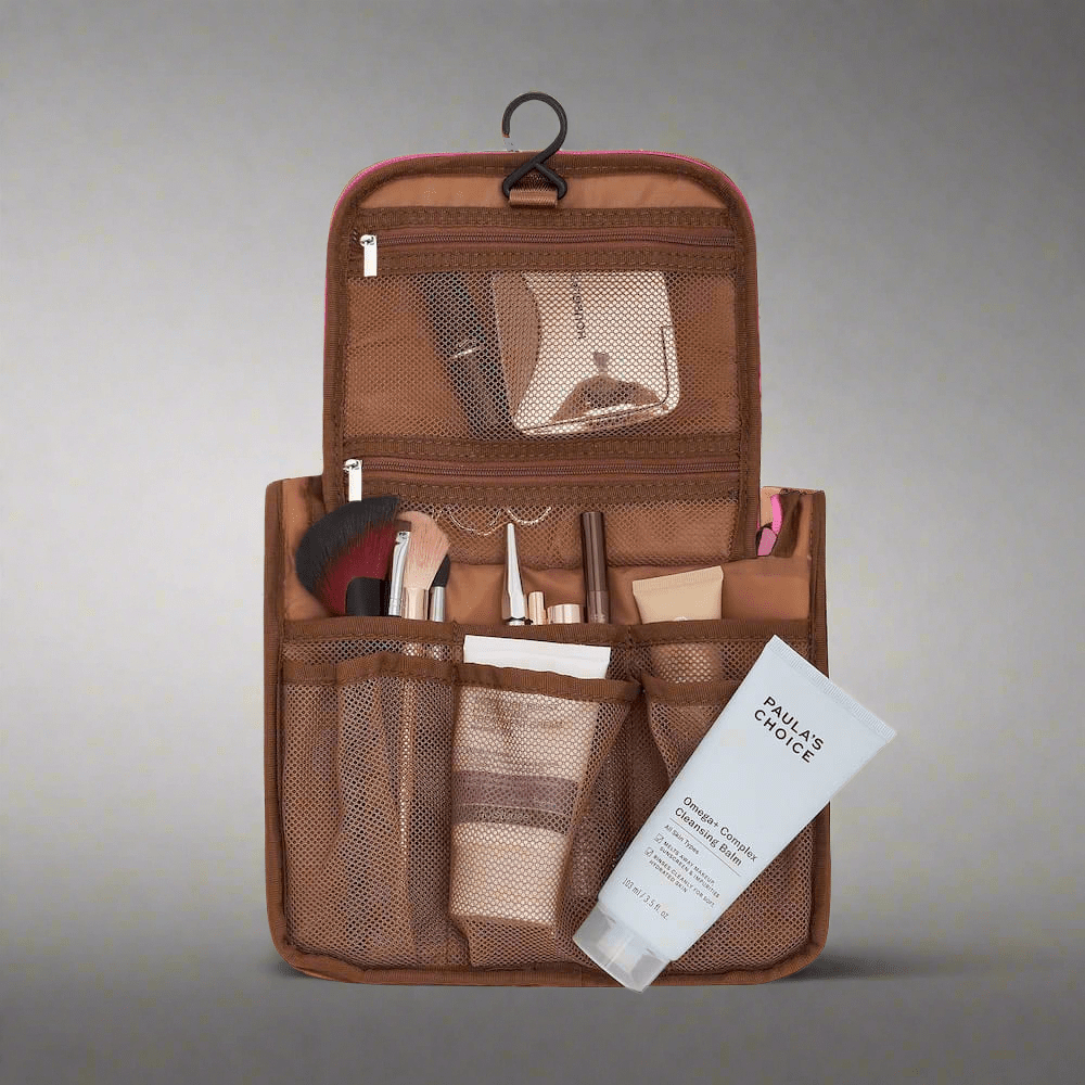 Bon Voyage Travel Toiletry Bag - Waterproof Hanging Cosmetic Organizer for Women & Men, Black - Perfect for Airplane Carry-on, Camping & Business Trips