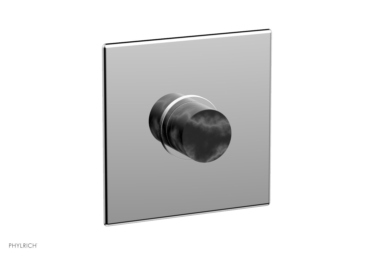 BASIC II Pressure Balance Square Shower Plate with Black Marble Handle Trim 4 186 - Modern Bathroom Upgrade for Luxurious Shower Experience