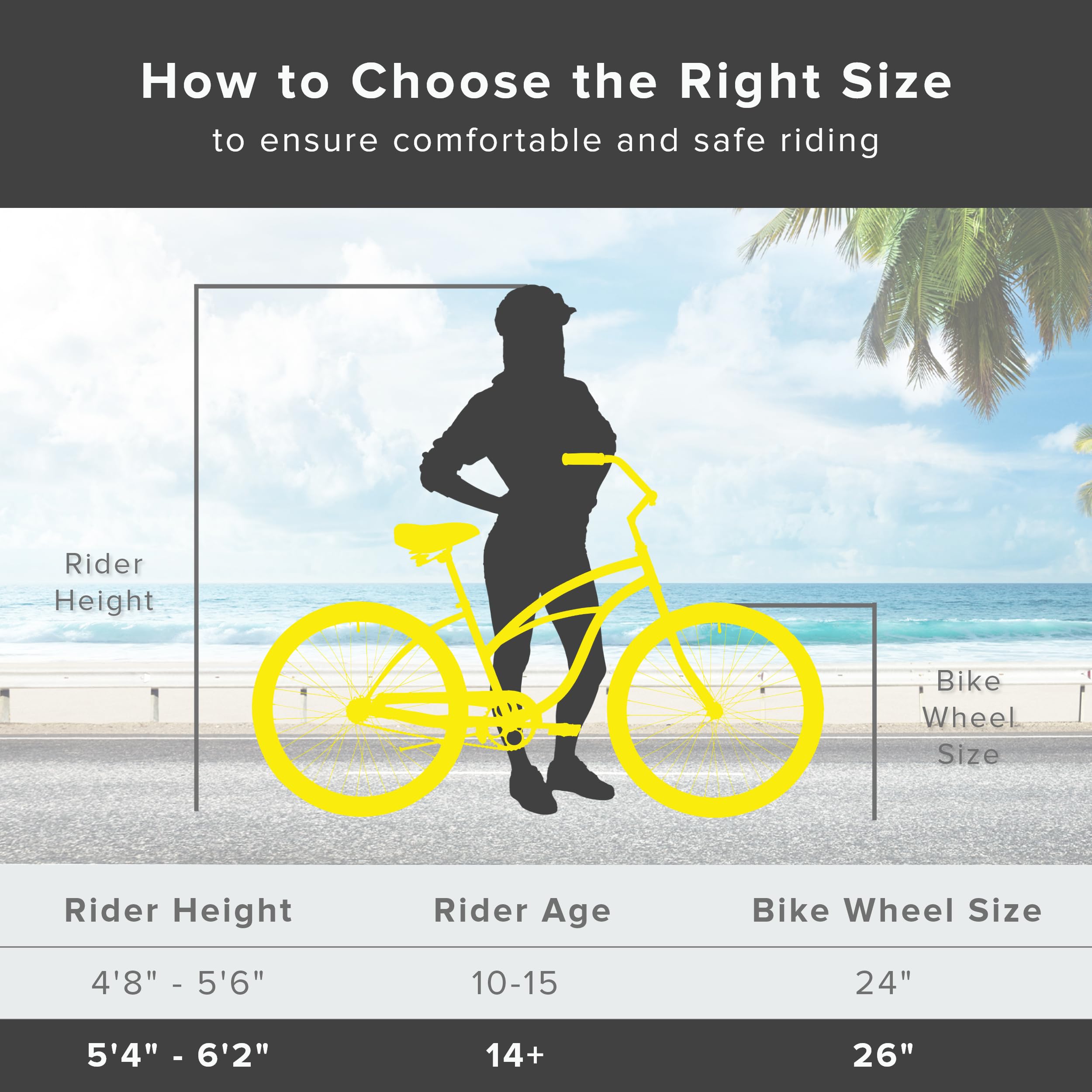 Firmstrong Urban Lady Beach Cruiser Bike - Comfortable Women's Cruiser Bicycle for Leisure Riding, Commuting & Beach Outings