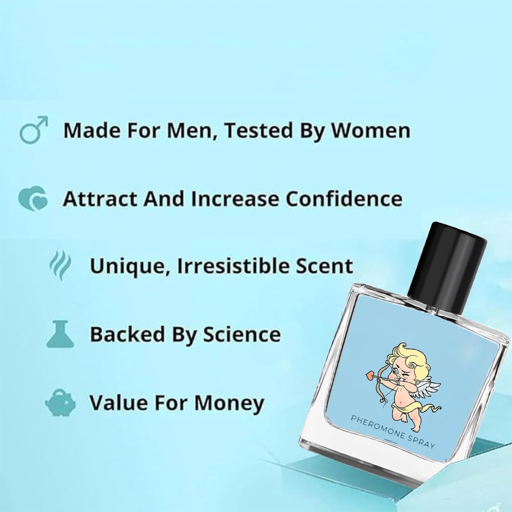 Best Pheromone Cologne for Men - Long Lasting Pheromone Perfume with Hypnotic Fragrance - Attract Women & Boost Confidence - Perfect for Dates, Clubs & Special Occasions (1PC)