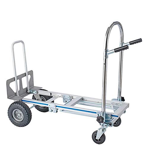 Heavy Duty 770lb Ergonomic Aluminum Hand Truck - Folding 3-in-1 Luggage Cart for Travel, Moving & Office Use | Portable Dolly for Suitcases, Packages & Home Storage Organization