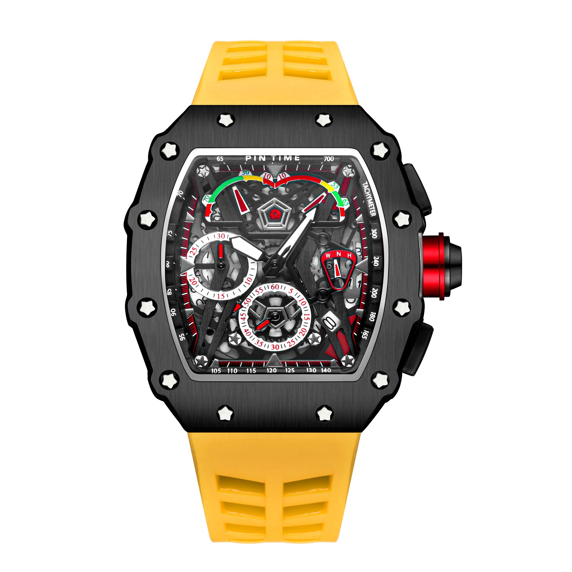 Luxury Designer Men's Watch - Hollow Punk Chronograph Sports Wristwatch for Casual, Business, and Outdoor Adventures