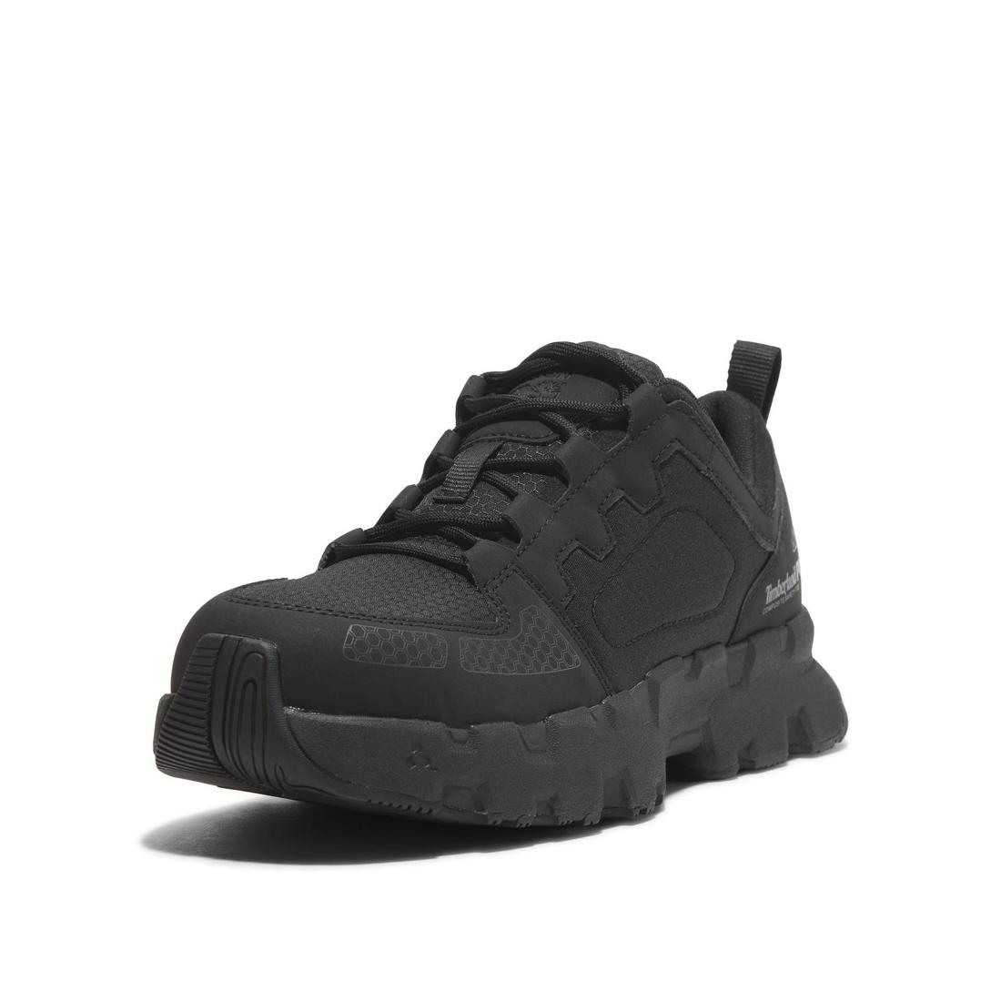 Powertrain EV Composite Toe Work Shoes for Men - Black Safety Boots with Electrical Hazard Protection | Ideal for Construction, Warehouse & Industrial Work