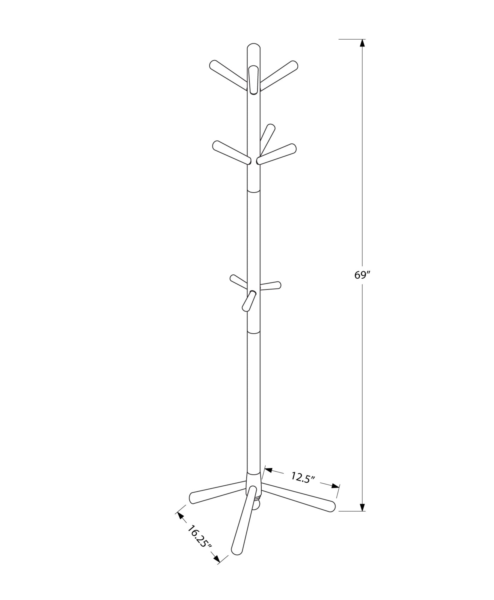 Modern White Wood Coat Rack 69