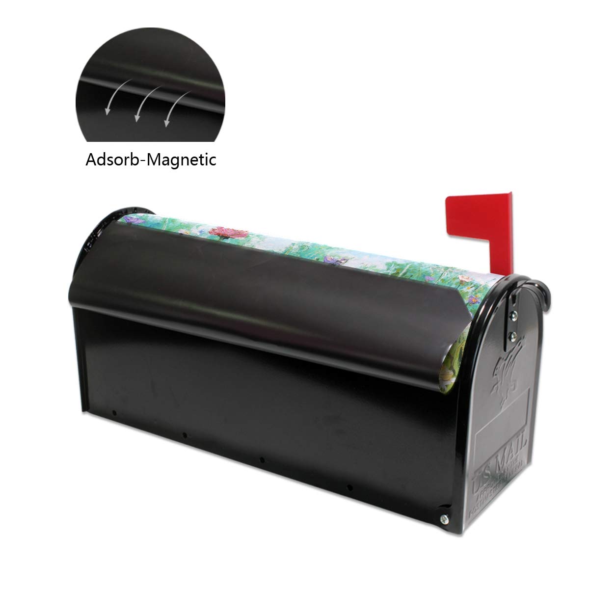 Wildflowers Spring Magnetic Mailbox Cover - Oversized 25.5