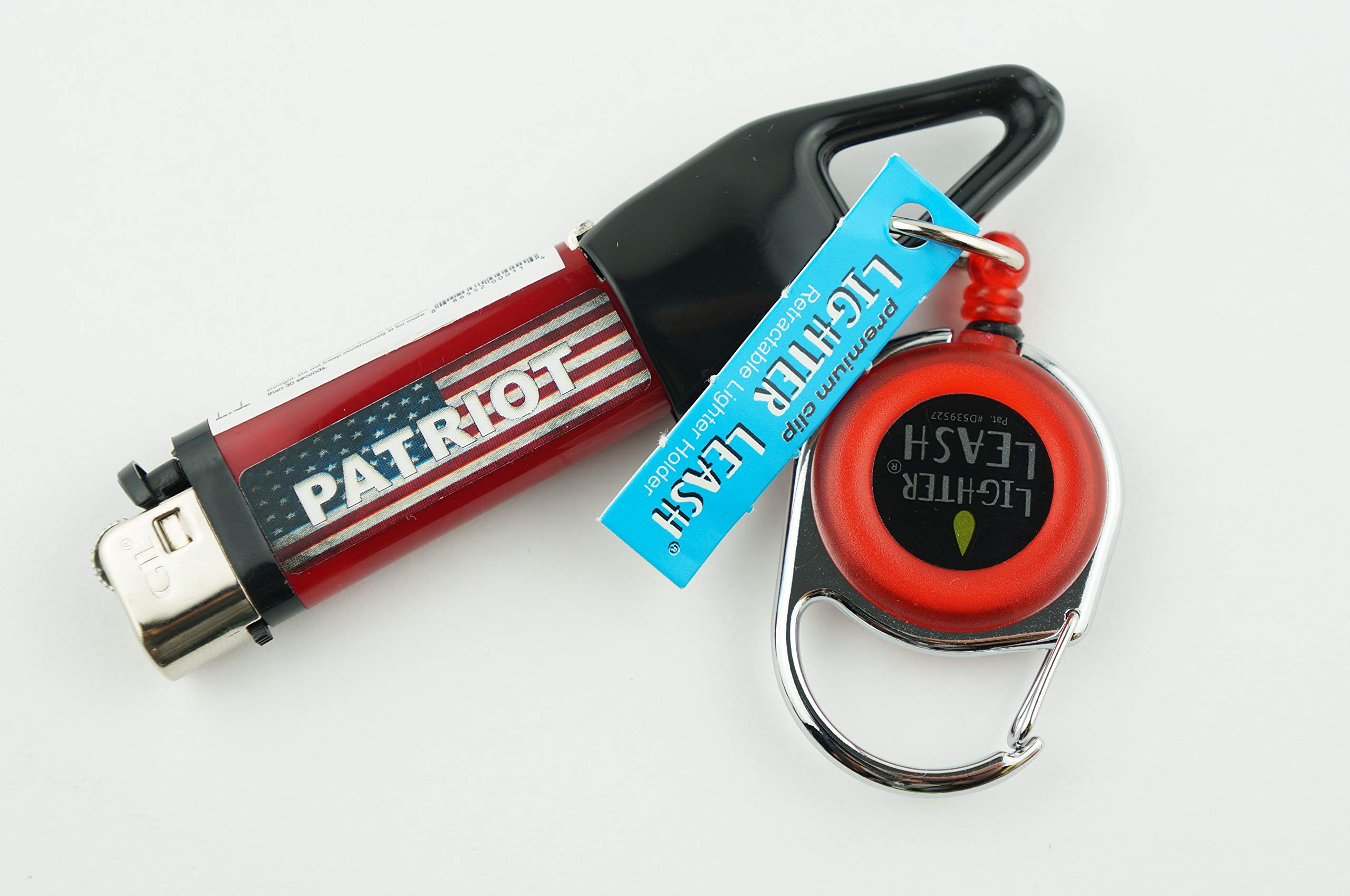 Premium Lighter Leash Clip & Patriot Lighter with Opener - 2-Pack for Outdoor Adventures