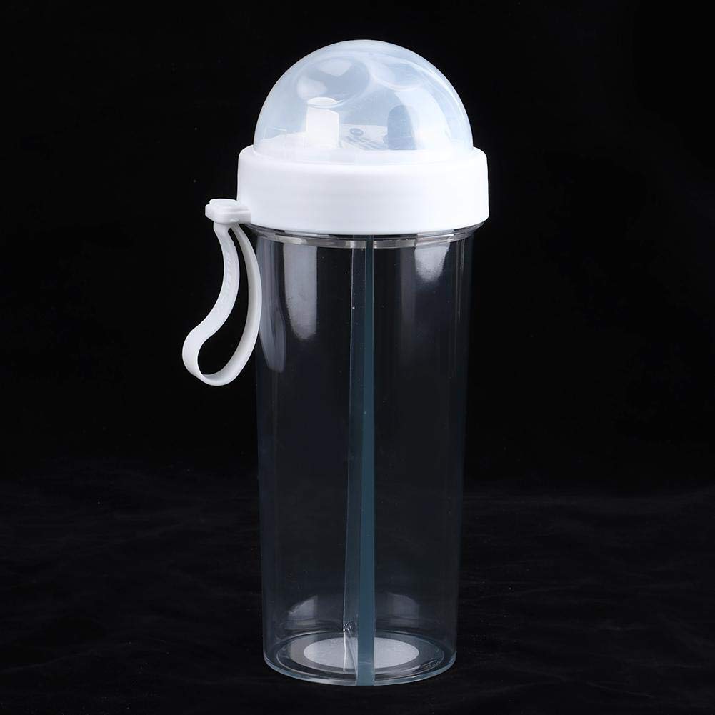 600ml Dual Use Water Bottle with Straw - Insulated Stainless Steel Sports Water Cup for Gym, Hiking, Camping & Travel (White) - Keep Hydrated at Home, Office or Outdoor Adventures