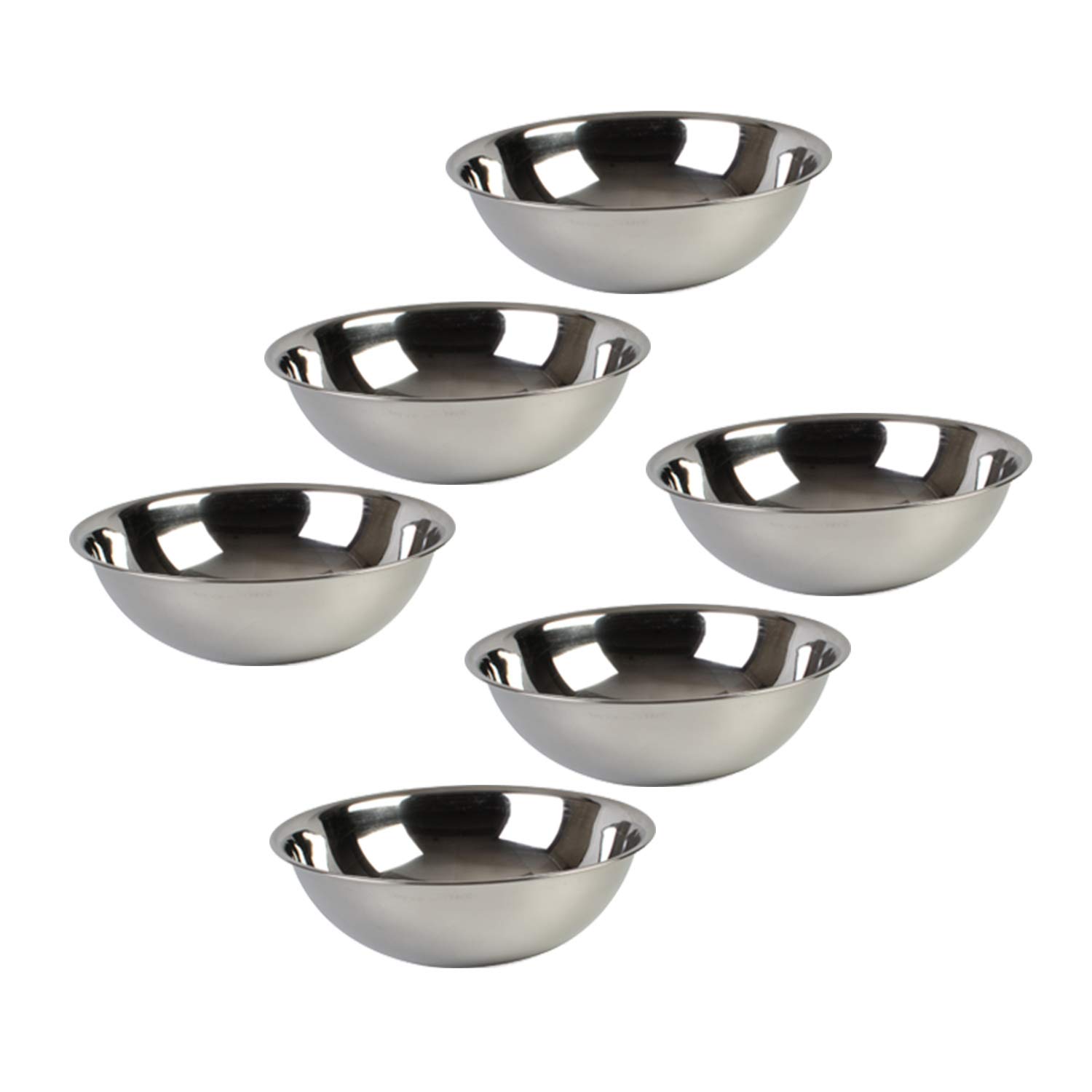 Premium 6-Piece Stainless Steel Mixing Bowl Set - Heavy Duty 16 QT for Baking, Cooking & Food Prep - Ideal for Home Chefs, Restaurants & Large Gatherings