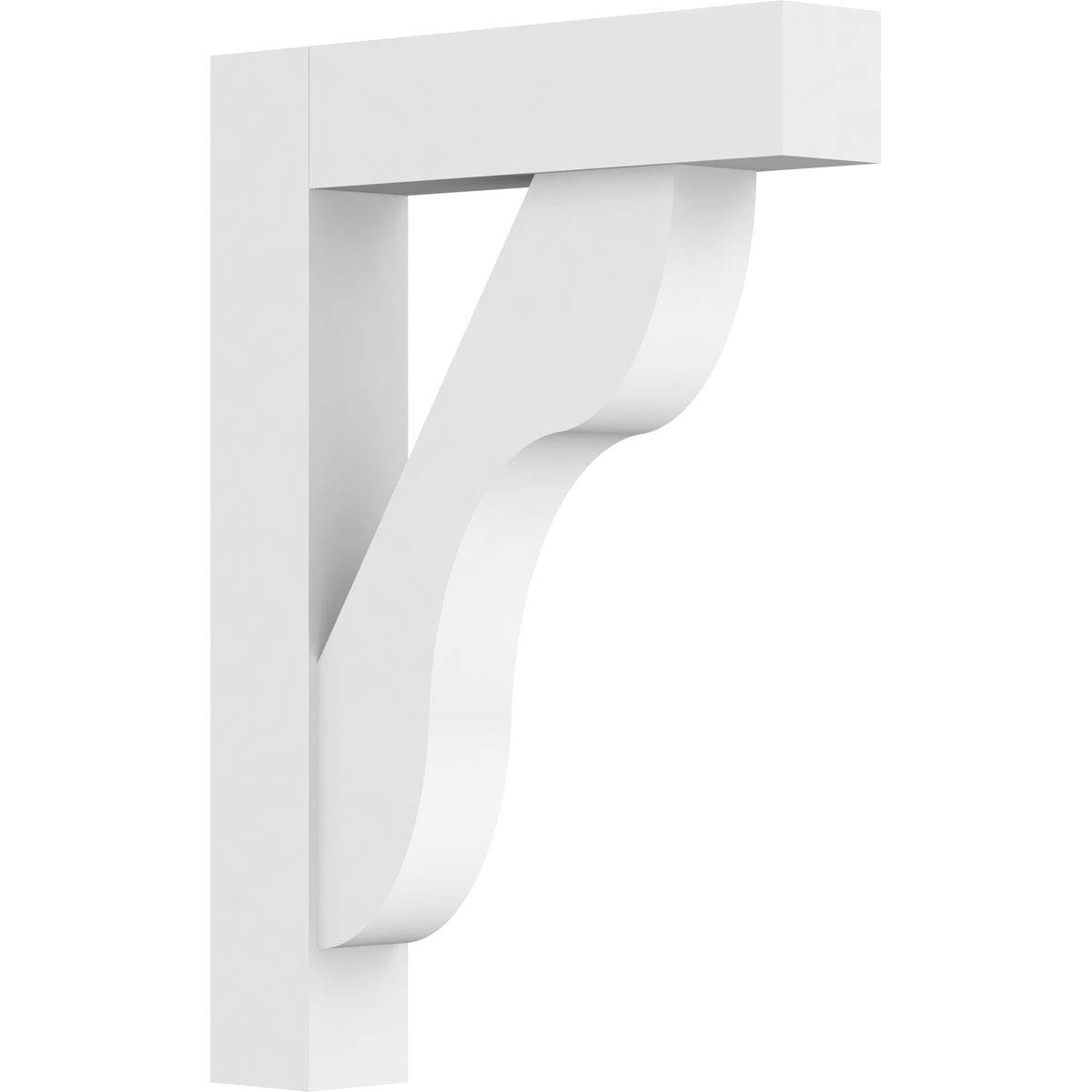 Ekena Millwork BKTP03X16X22CAR05 Standard Carmel Architectural Grade PVC Brackets with Block Ends - 3