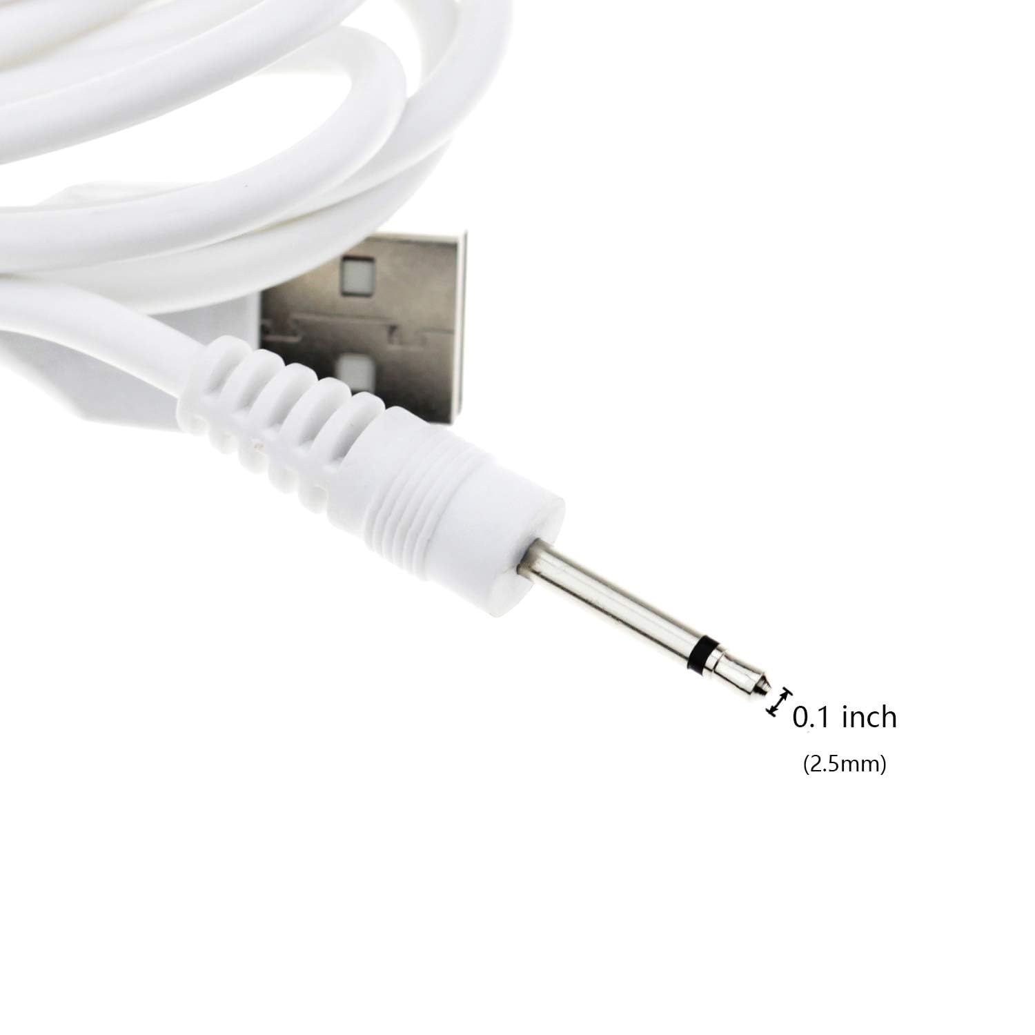 Yarosi Curve Massager Replacement USB Charger Cable - DC Male Power Adapter for Fast Charging - Perfect for Home, Office & Travel Use