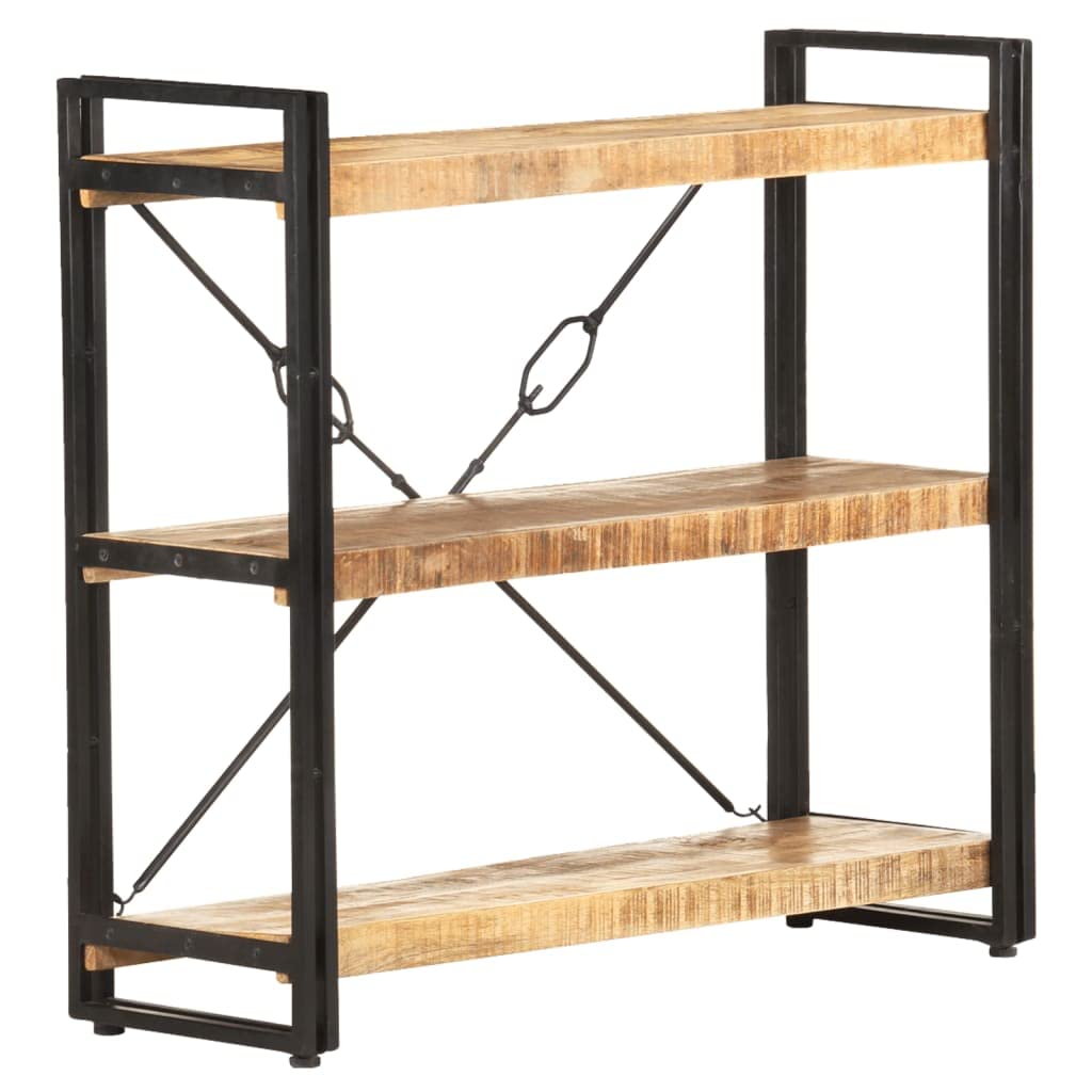 3-Tier Solid Mango Wood Bookcase - 35.4