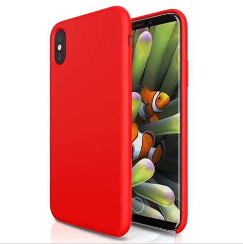 Durable Silicone PC Phone Case for iPhone X - Shockproof & Anti-Scratch Protective Cover (Red) | Perfect for Everyday Use, Travel & Outdoor Activities
