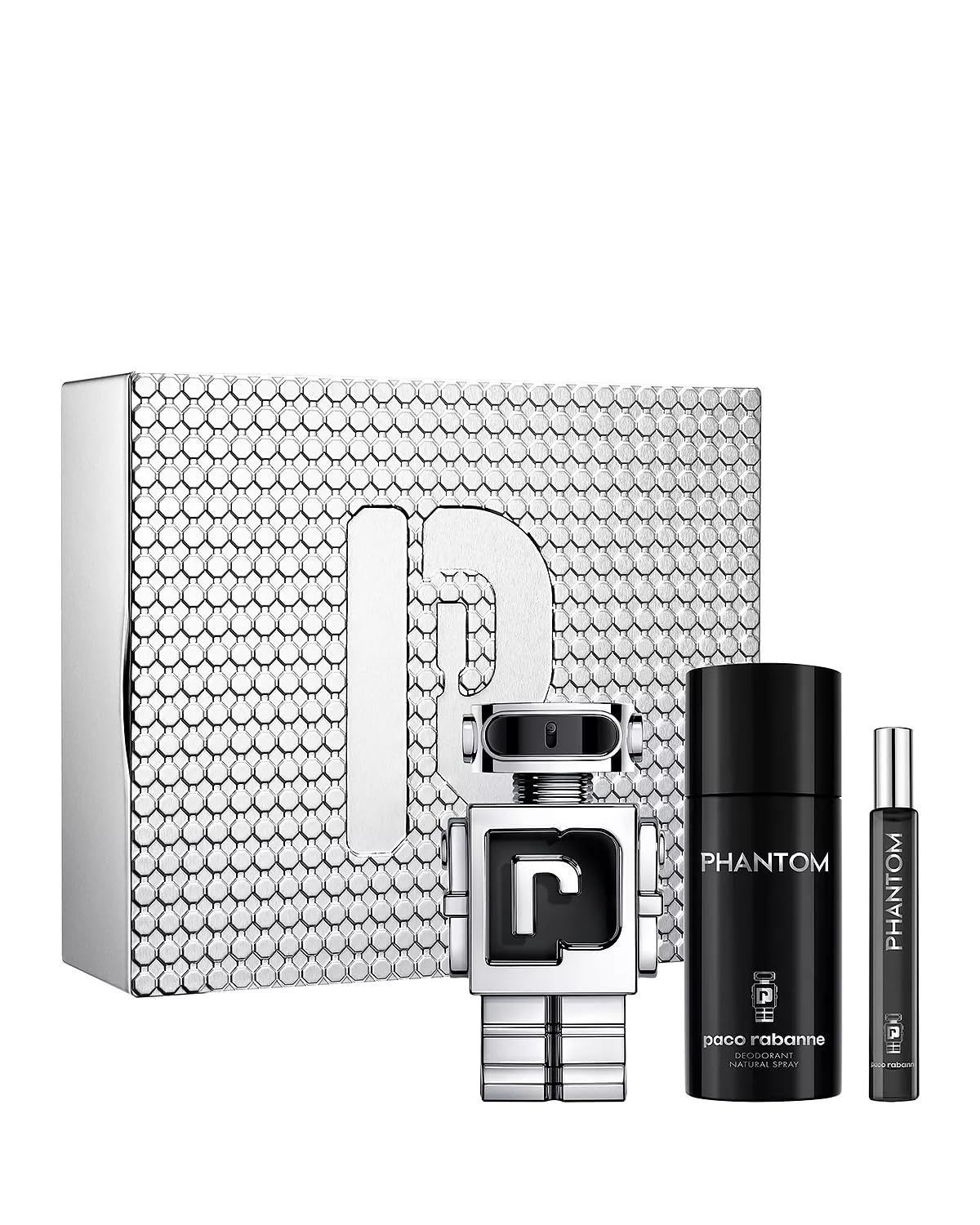 Paco Rabanne Phantom 3-Piece Men's Cologne Gift Set - Eau de Toilette Spray, Deodorant & Shower Gel - Perfect for Gifts, Travel & Daily Fragrance Routine