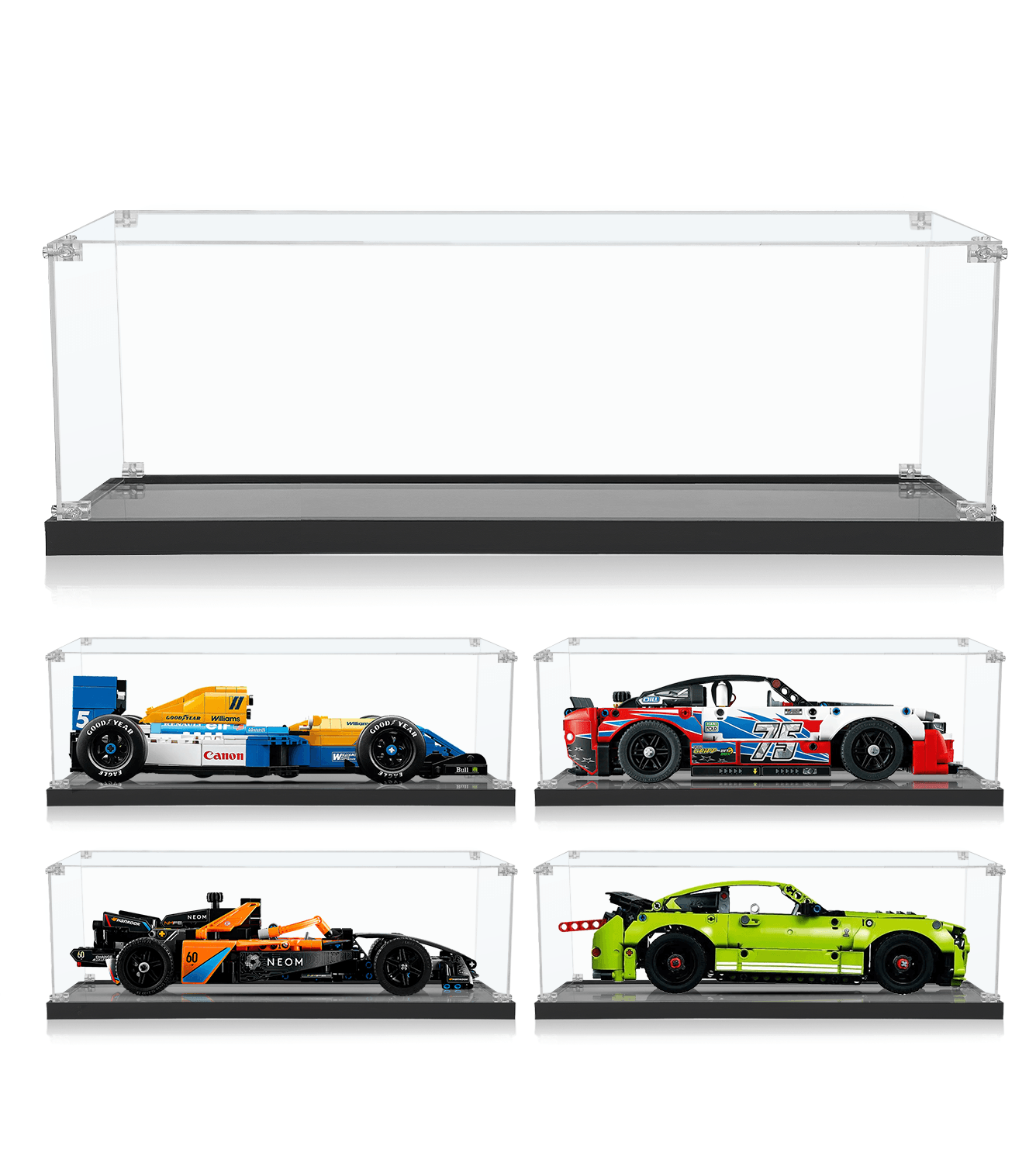 LEGO Williams Racing FW14B Display Case 1:16 Scale - Perfect for Showcasing & Protecting Your 10353 Model Car Collection - Ideal for Home, Office, or Gift Display