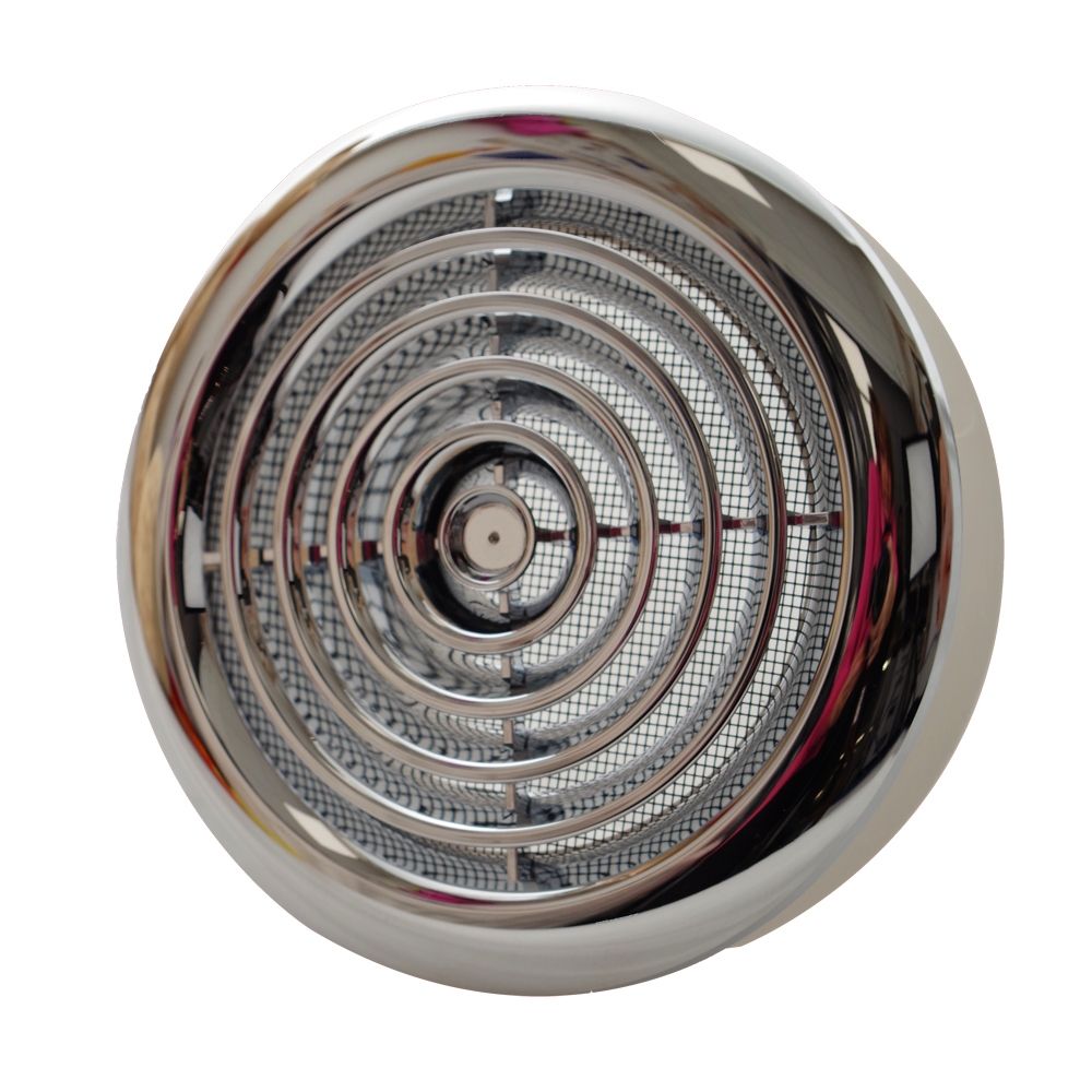 Blauberg 100mm Ceiling Mounted Ventilation Grille - DPR100CHROME - Chrome Finish Air Vent for Home & Office HVAC Systems