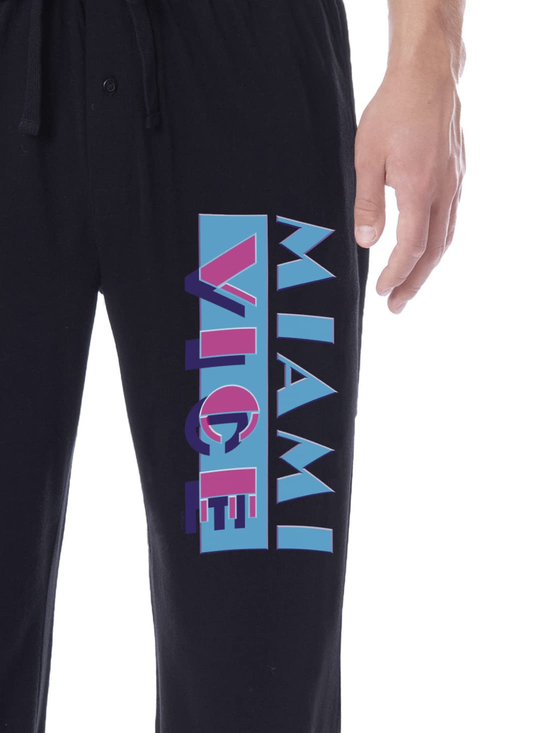 Miami Vice 1985 TV Series Logo Men's Classic Sleep Pajama Pants - Retro Lounge Wear for 80s Fans, Nightwear & Comfortable Home Pants