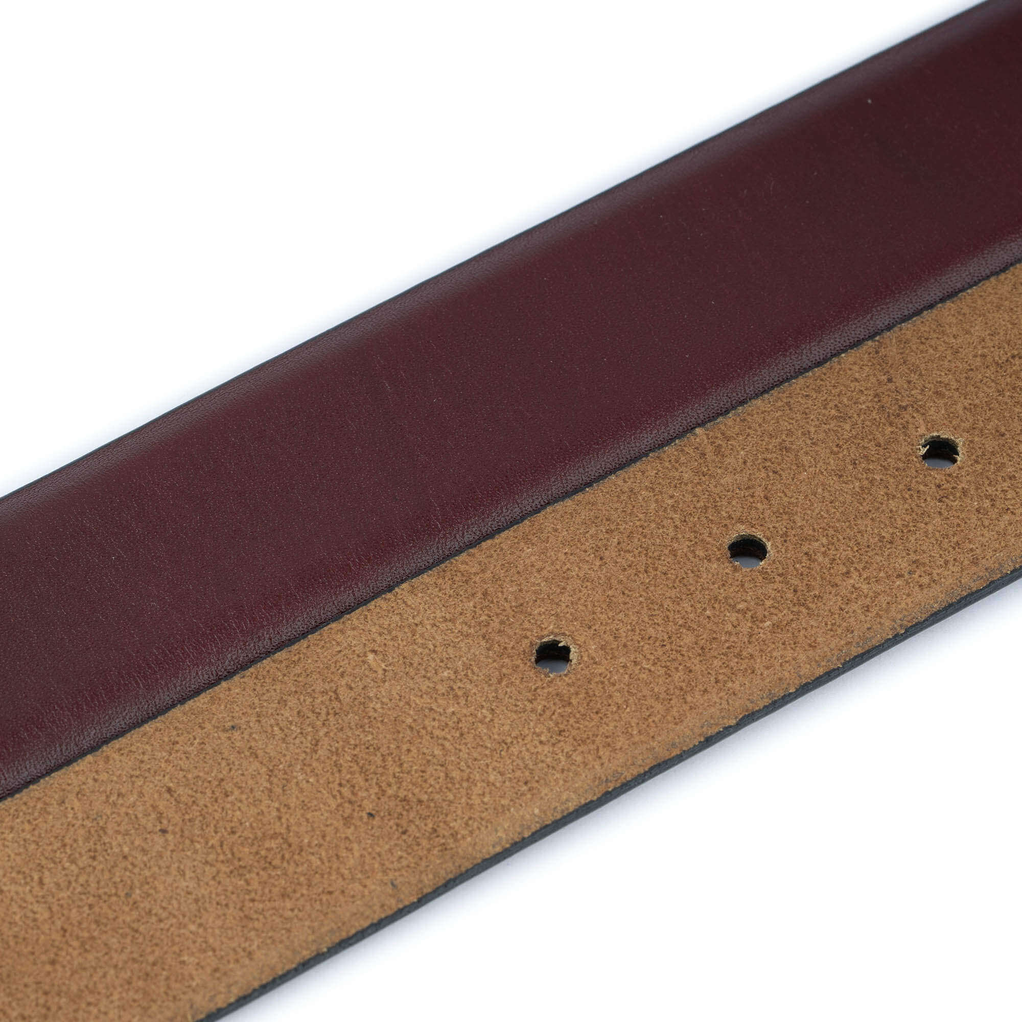 Men's Burgundy Leather Belt with Dunhill Buckle Replacement - Premium Dress Belt for Business, Office & Formal Occasions