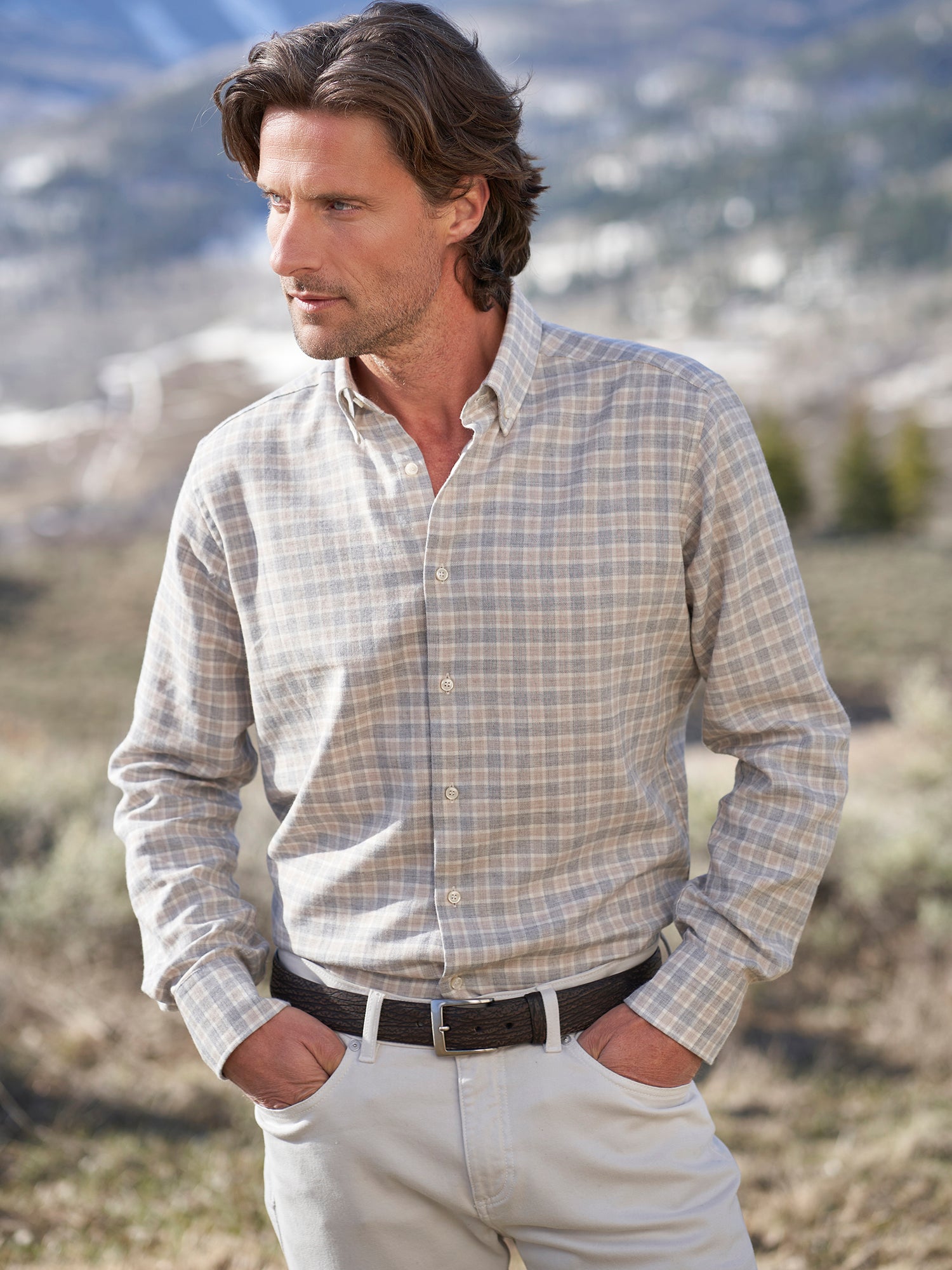 Plaid Shirt 701 0165 - Stylish Casual Flannel Button-Up for Men & Women | Perfect for Outdoor Adventures, Fall Layering & Everyday Wear