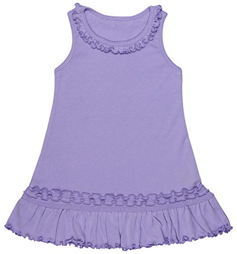 Lavender (Sunflower Sleeveless Ruffle A-line Bottom Dress)