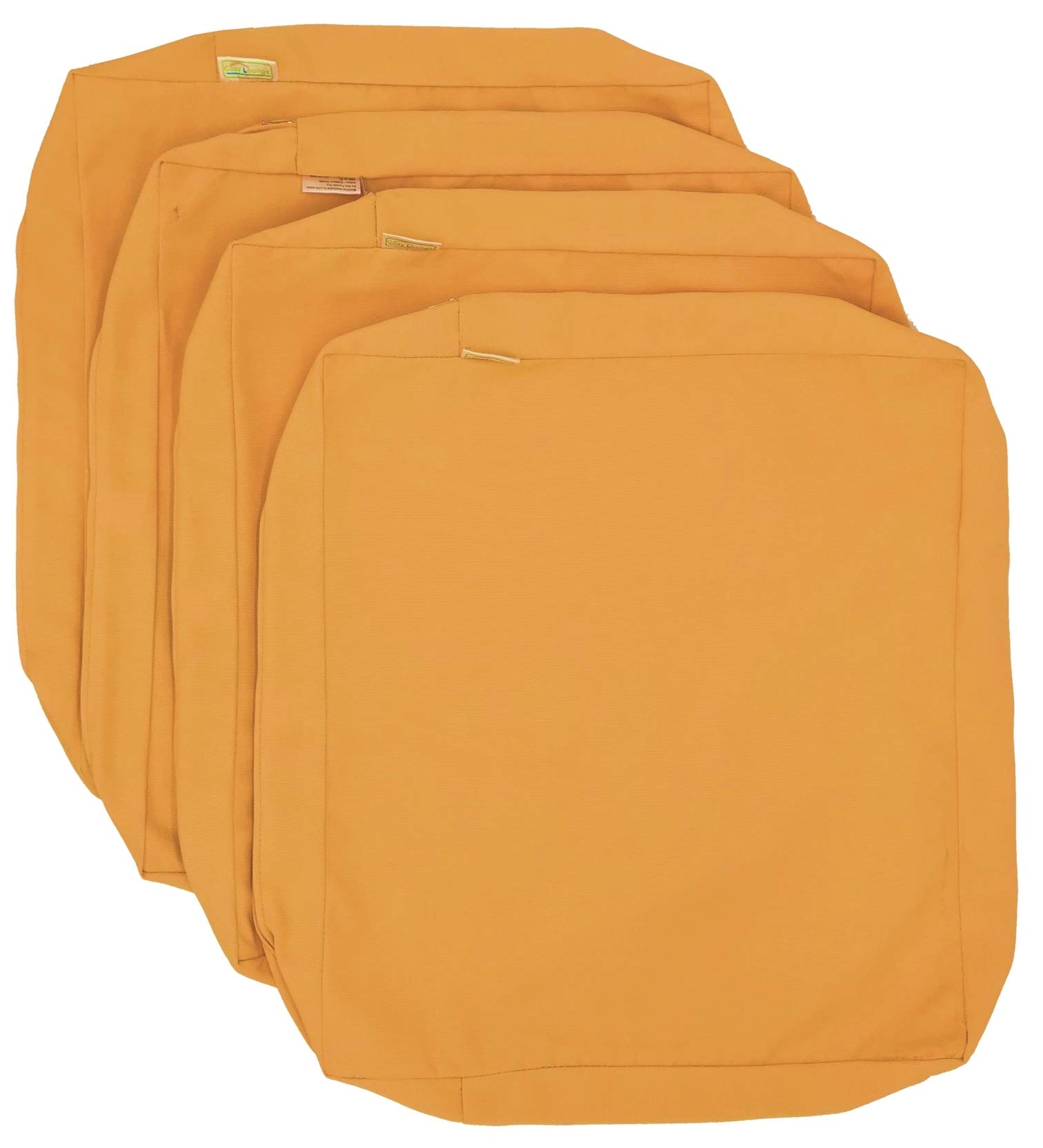 Sunflower Yellow Outdoor Waterproof Patio Chair Cushion Covers (22x20x4 Inches, Set of 4) - Weather-Resistant Seat Pillows for Garden, Deck, Poolside & Patio Furniture