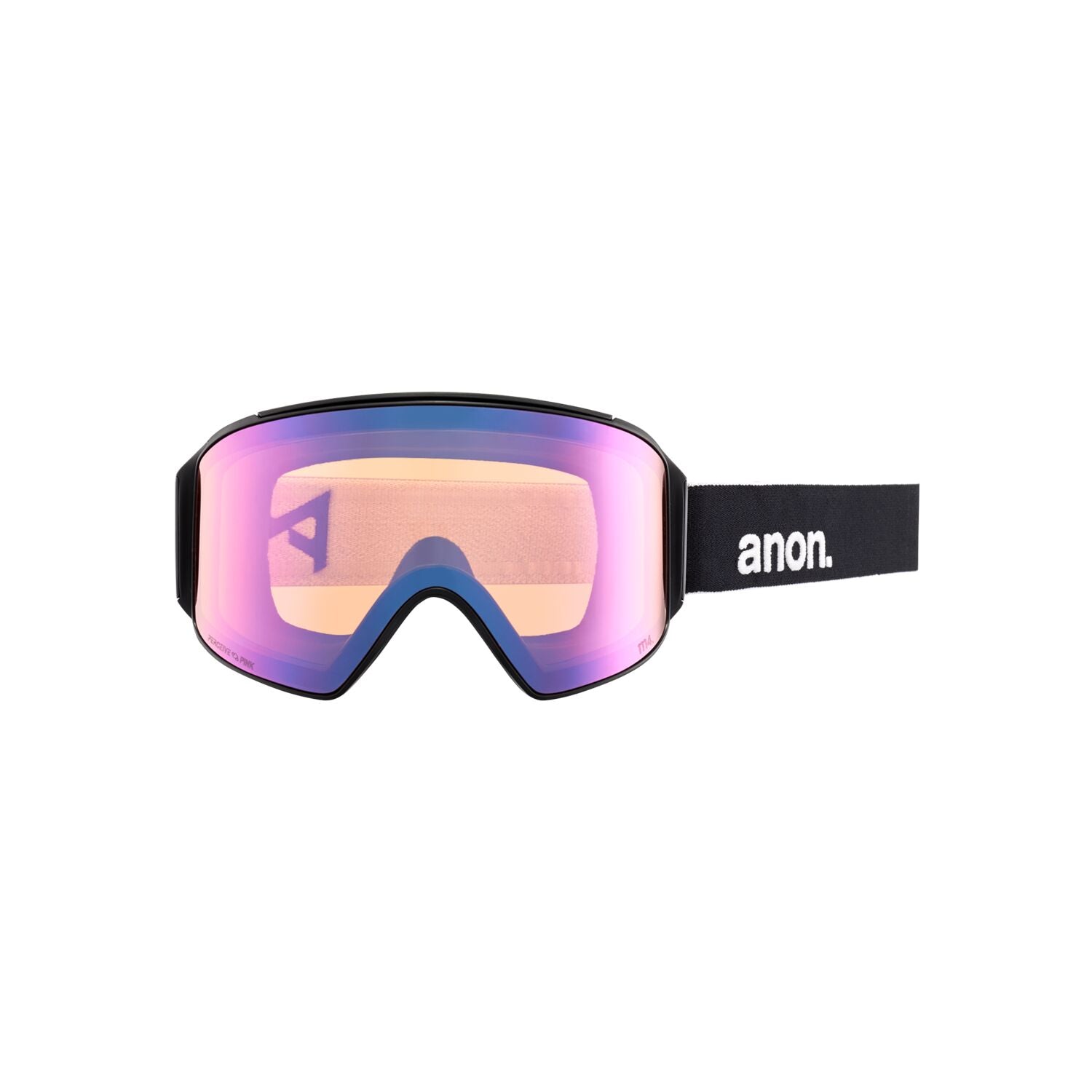 Anon M4 Cylindrical Snowboard Goggles - Black with Perceive Variable Blue Lens - Perfect for Skiing, Snowboarding & Winter Sports