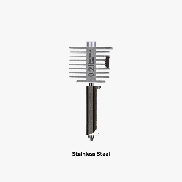 Bambu Lab A1 Series Hotend with Hardened Stainless Steel Nozzle - High Precision 3D Printer Extruder for PLA, ABS, PETG Filaments - Perfect for DIY Printing, Prototyping & Maker Projects (Various Sizes Available)