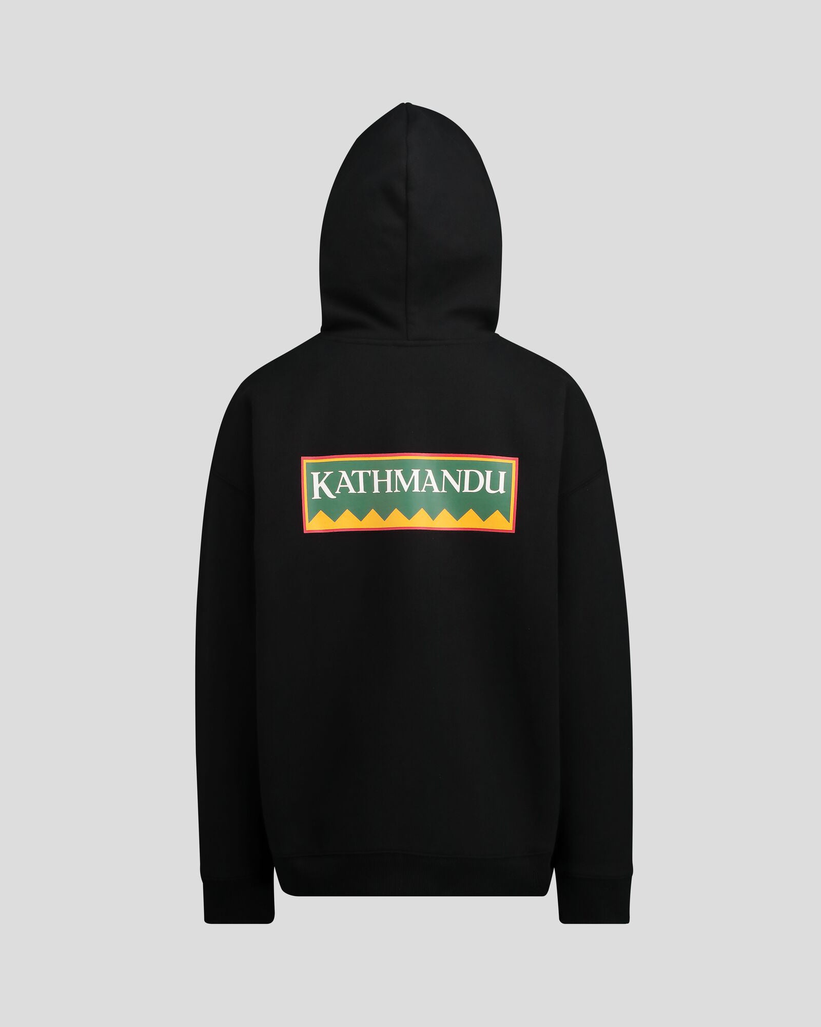 Women's Kathmandu Heritage Logo Slouchy Hoodie - Black | Cozy Pullover Sweatshirt for Casual Wear, Travel & Outdoor Activities