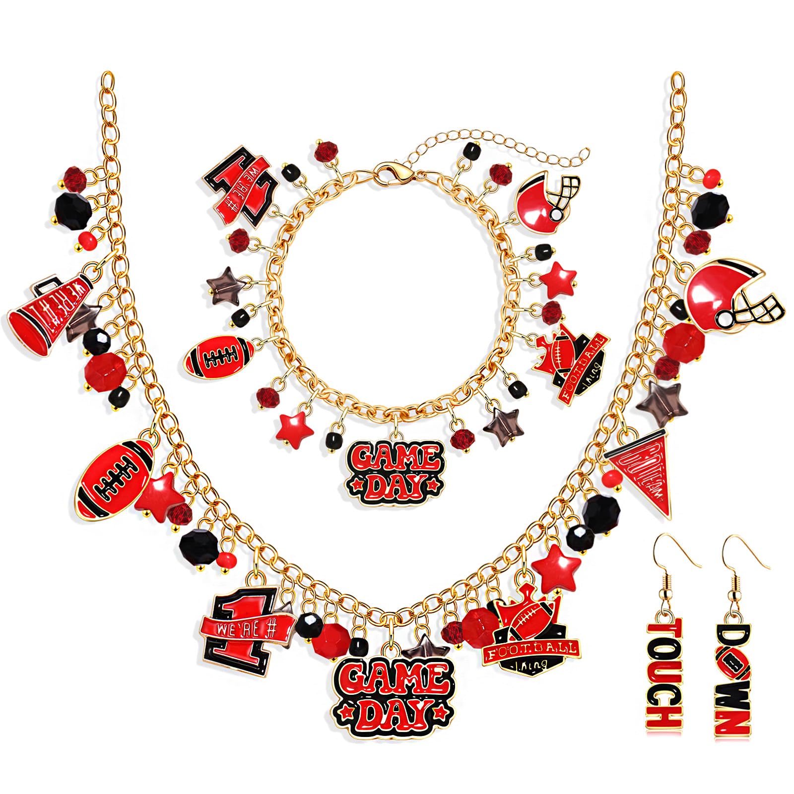 YAHPERN Teacher Jewelry Set - Necklace, Earrings & Bracelet for Women | Back to School Gifts