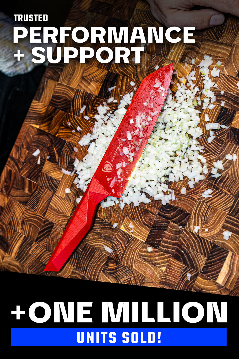 Premium 7-Inch Santoku Knife - Shadow Black Series | RED Edition by Dalstrong | Japanese Style Kitchen Knife for Slicing, Dicing & Chopping Vegetables, Meat & Fish
