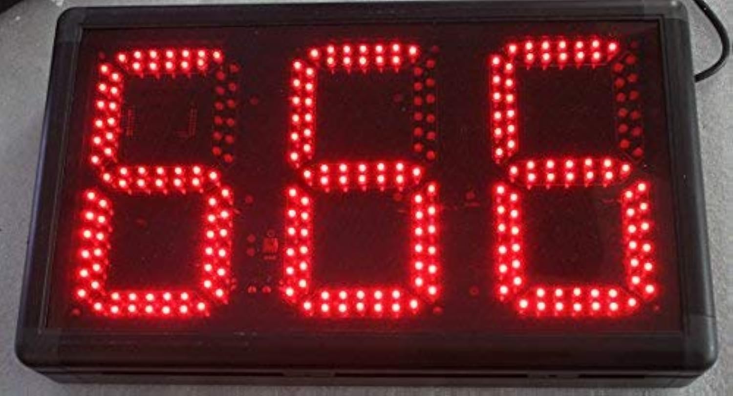 AZOOU 8-Inch 3-Digit LED Countdown Timer - Digital Stopwatch with 999 Seconds Max (Countdown/Count Up) - Perfect for Cooking, Workouts, Classroom & Lab Experiments