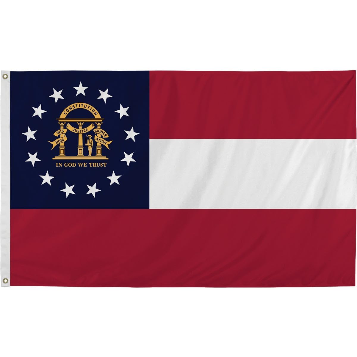 Valley Forge American-Made 3x5 FT Nylon Georgia State Flag - Perfect for Outdoor Display, Parades & Patriotic Decor
