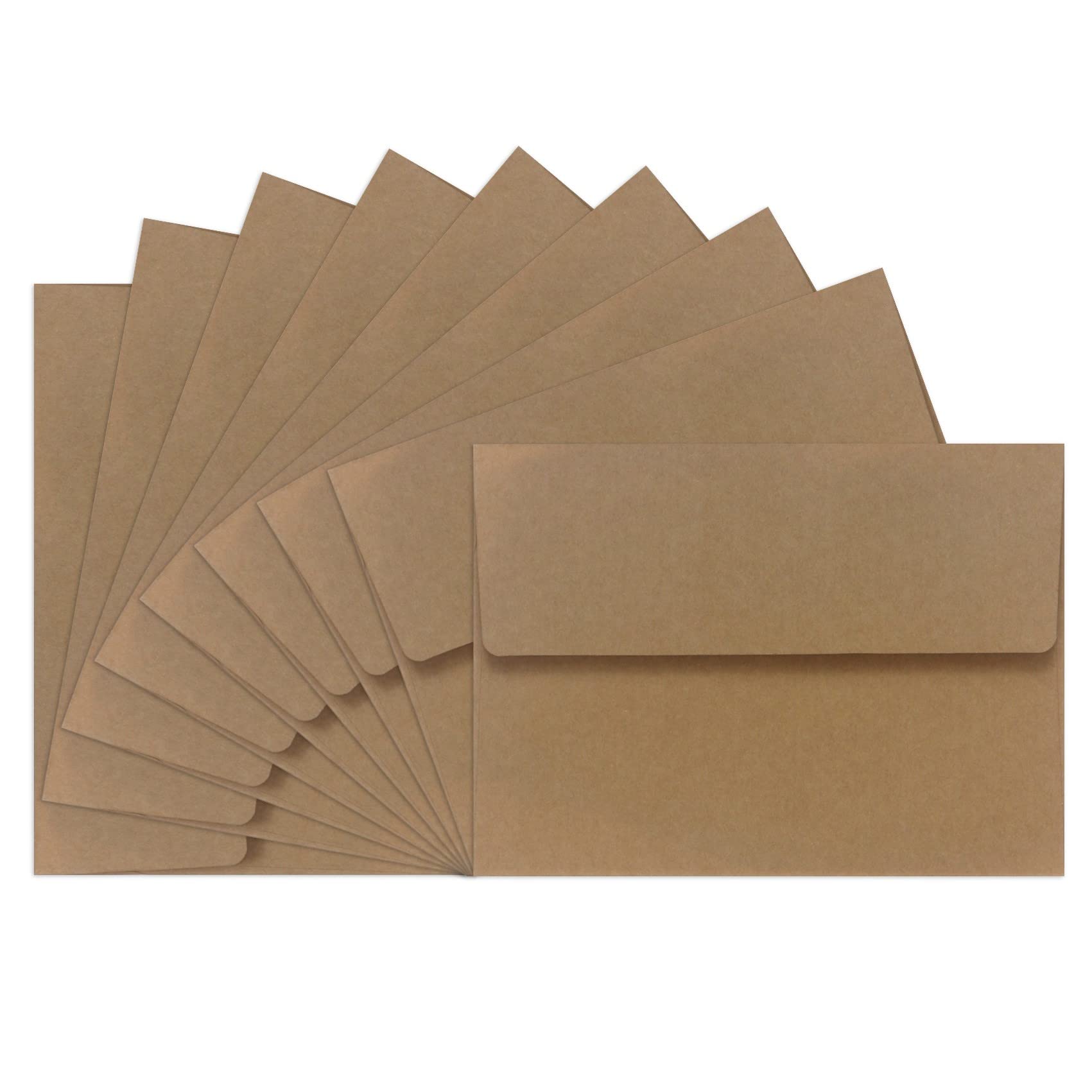108-Pack Kraft 5x7 Self Seal A7 Mailing Envelopes for Invitations, Cards, Letters, Photos - Perfect for Wedding, Thank You Notes & Business Correspondence (Eco-Friendly Brown Paper)